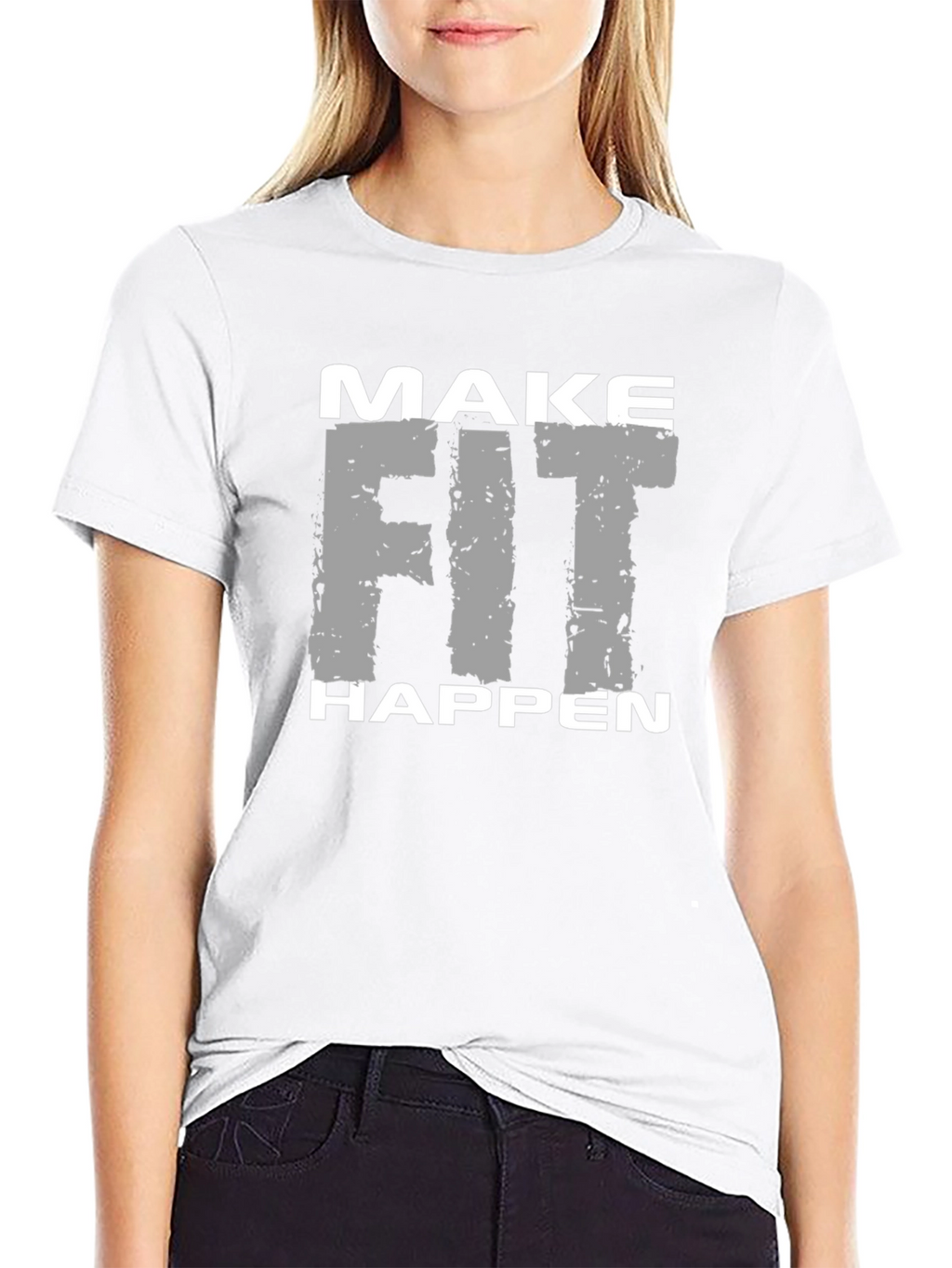 Make Fit Happen Graphic Tee - Black