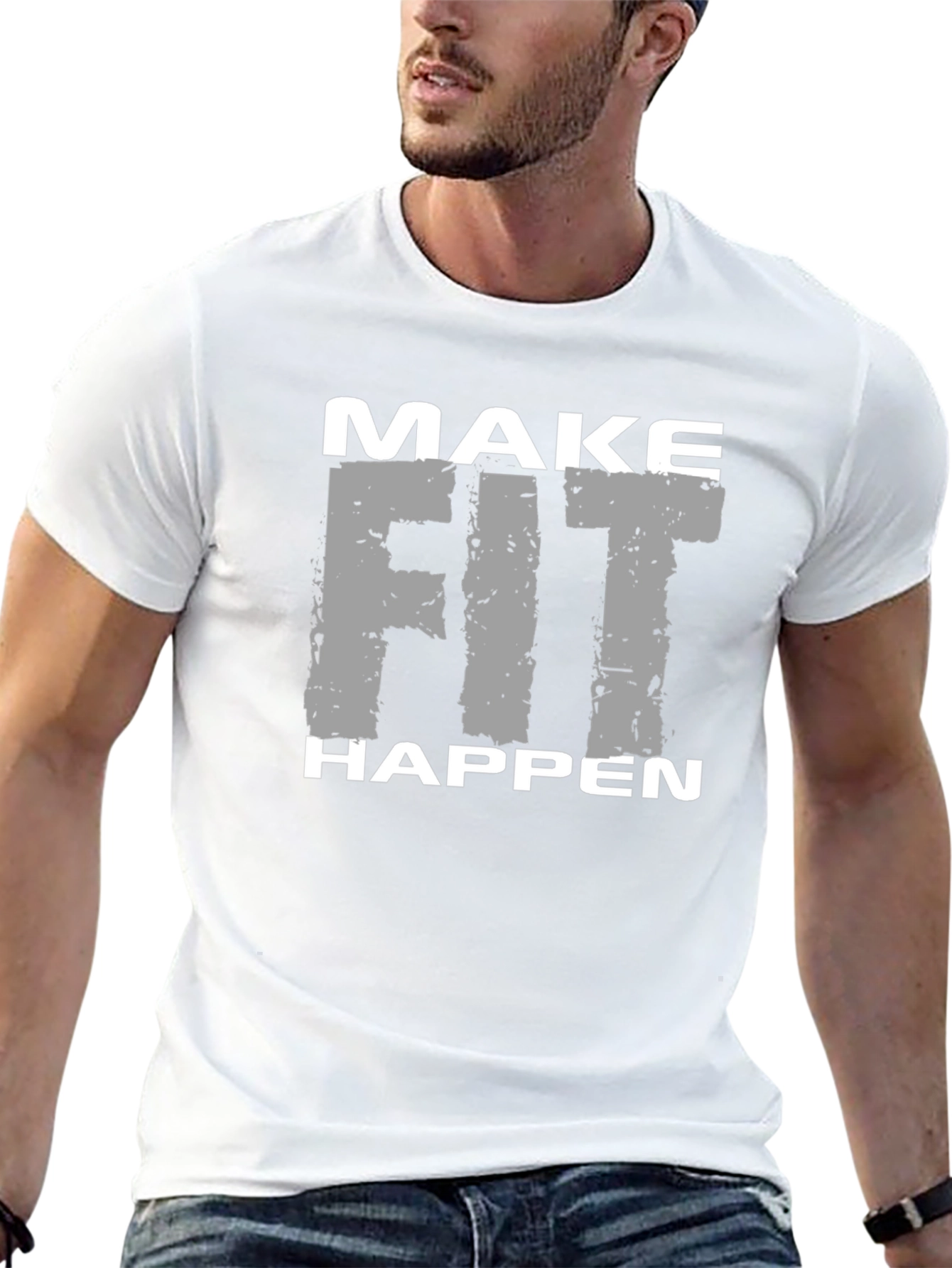 Make Fit Happen Graphic Tee - Black