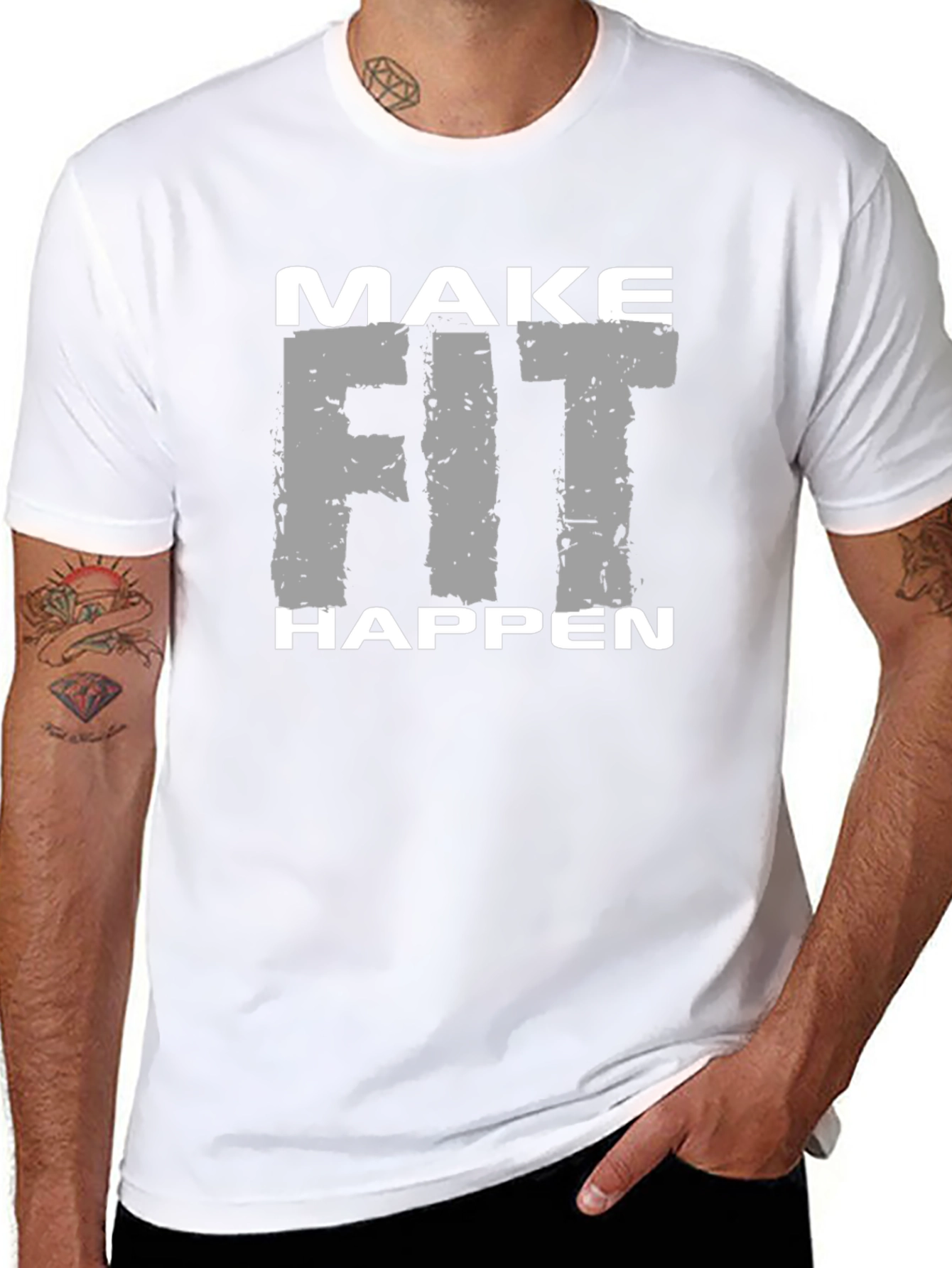 Make Fit Happen Graphic Tee - Black