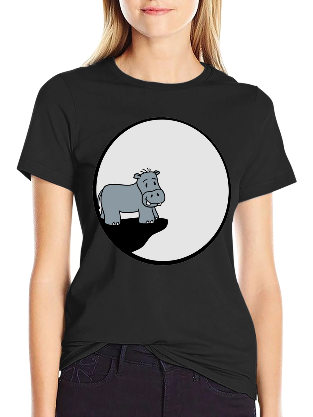 Hippo Graphic Tee - Mens Black T-Shirt