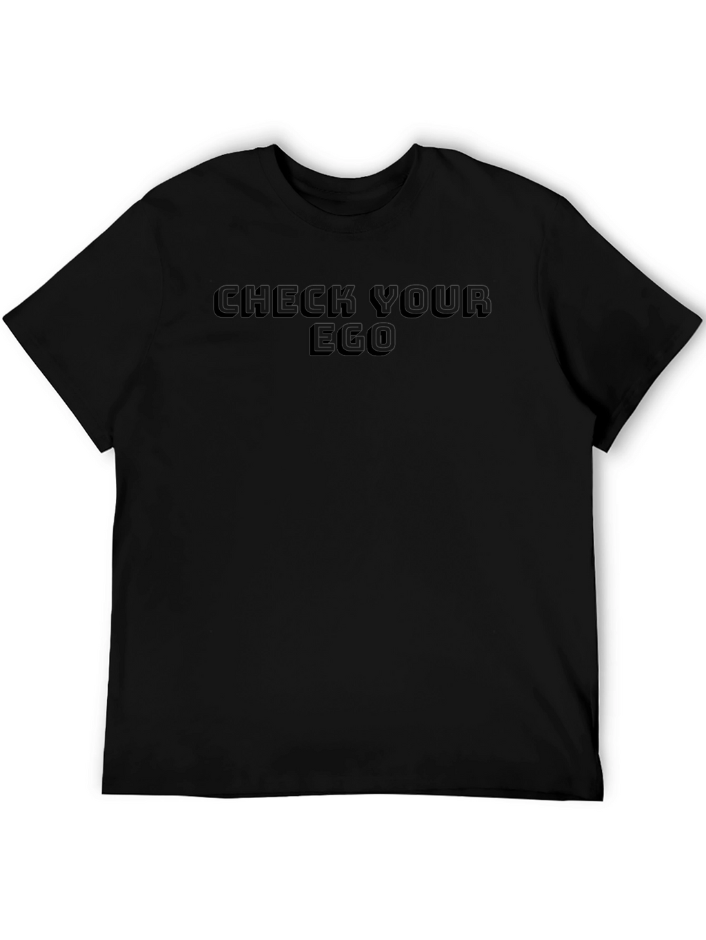 Check Your Ego Black Graphic Tee