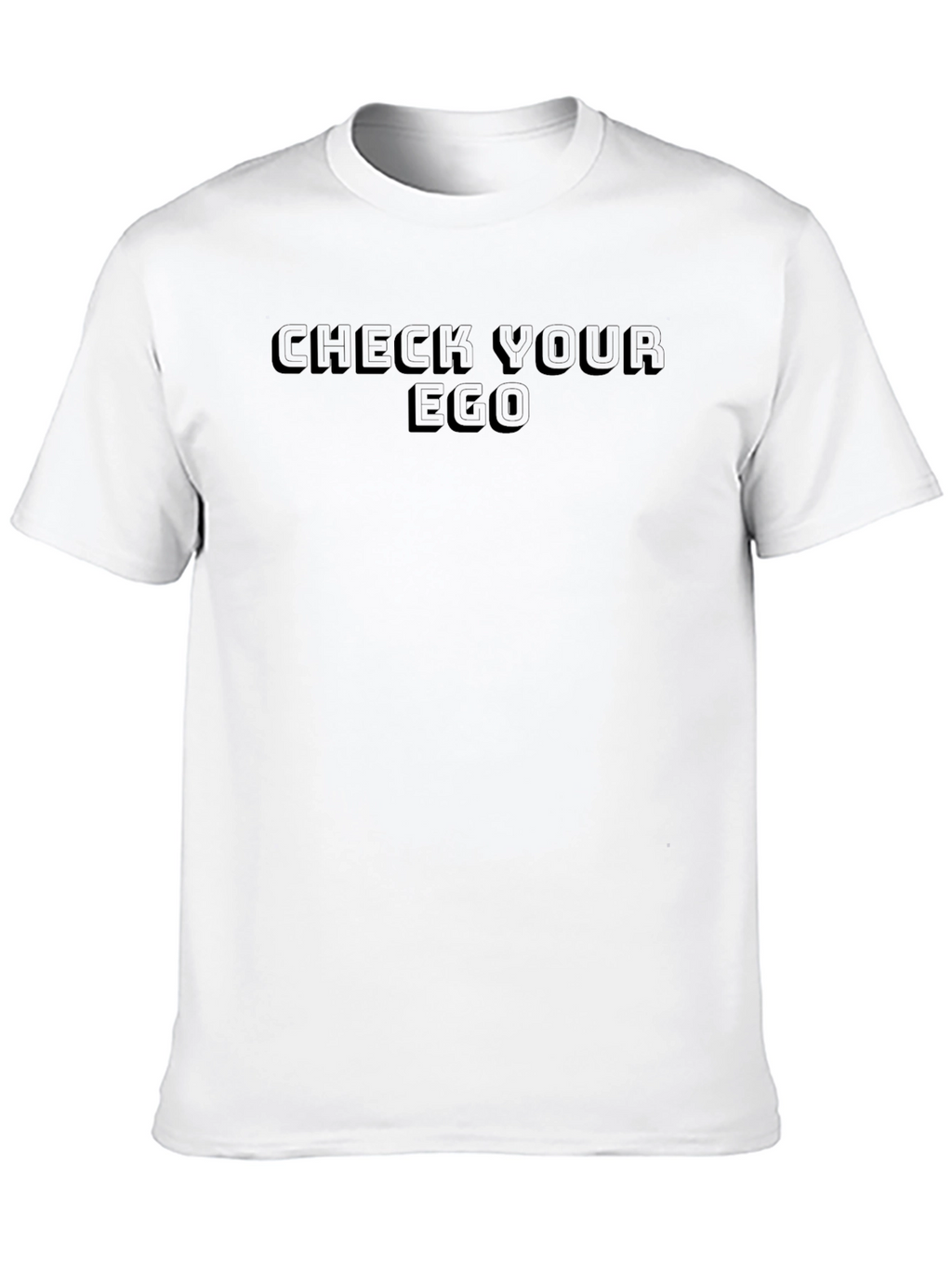 Check Your Ego Black Graphic Tee