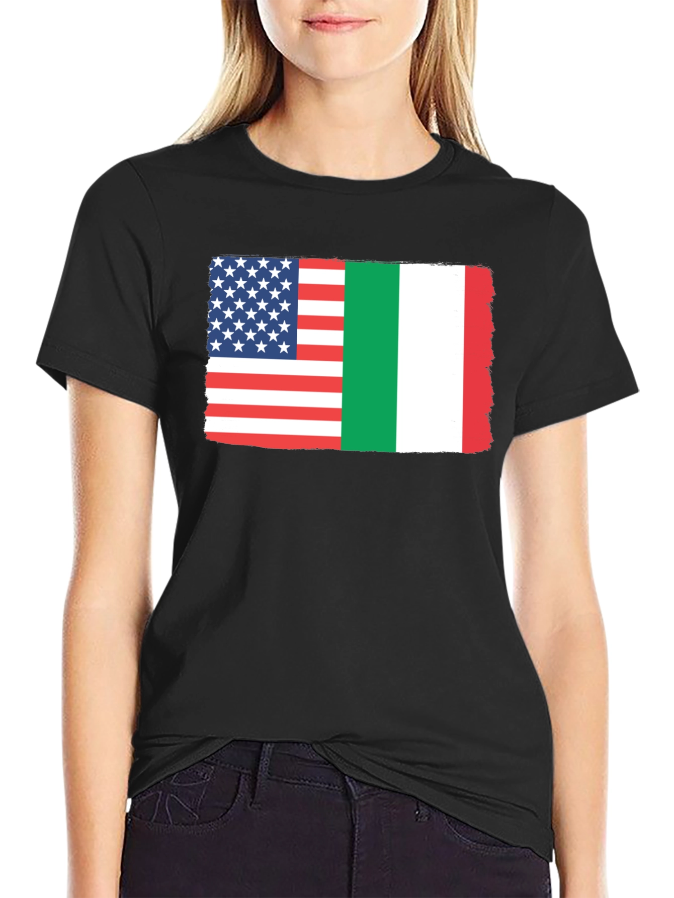 US and Italy Flag T-Shirt - Heritage Pride Tee