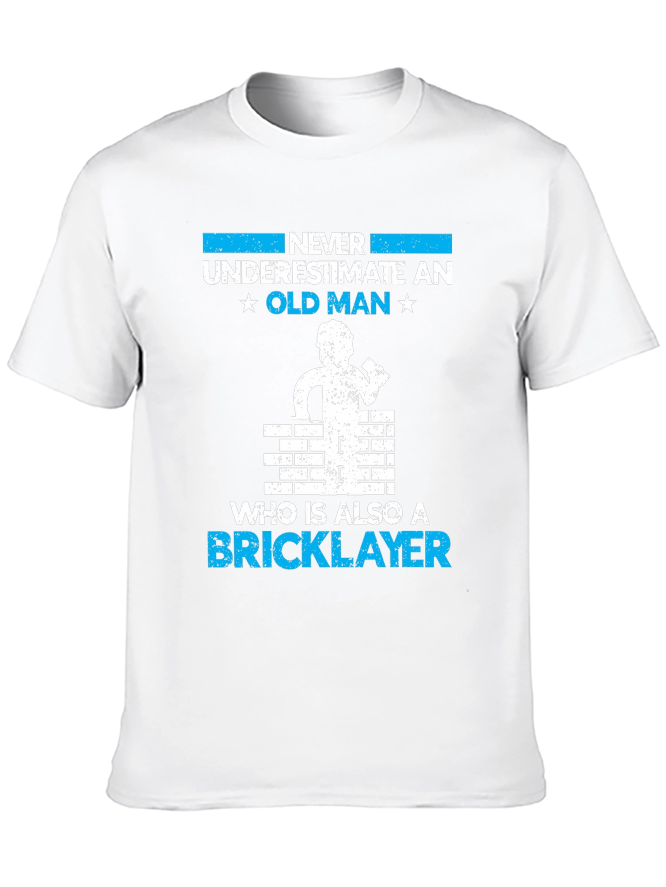 Old Man Bricklayer T-Shirt - Construction Worker Gift