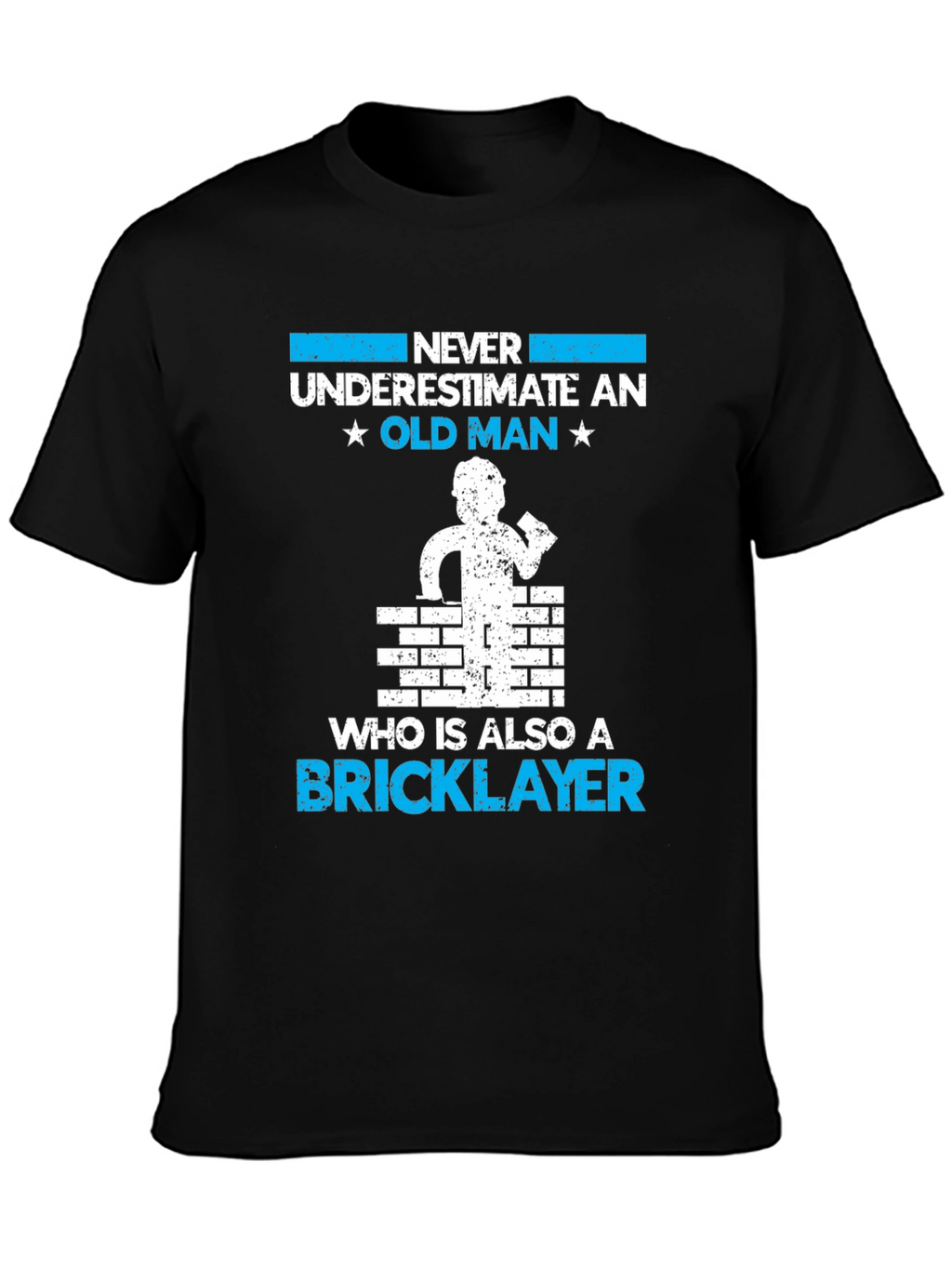 Old Man Bricklayer T-Shirt - Construction Worker Gift