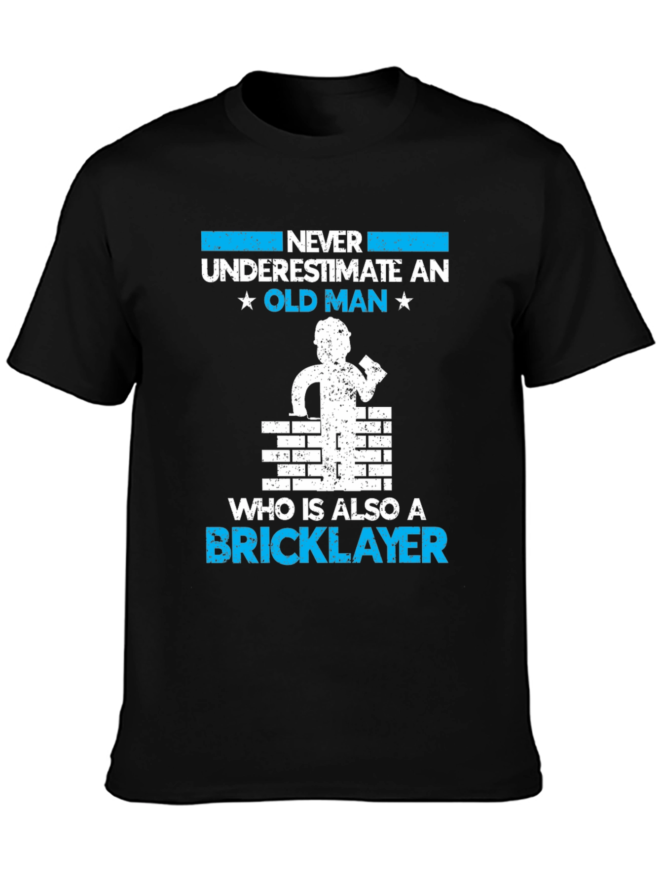 Old Man Bricklayer T-Shirt - Construction Worker Gift