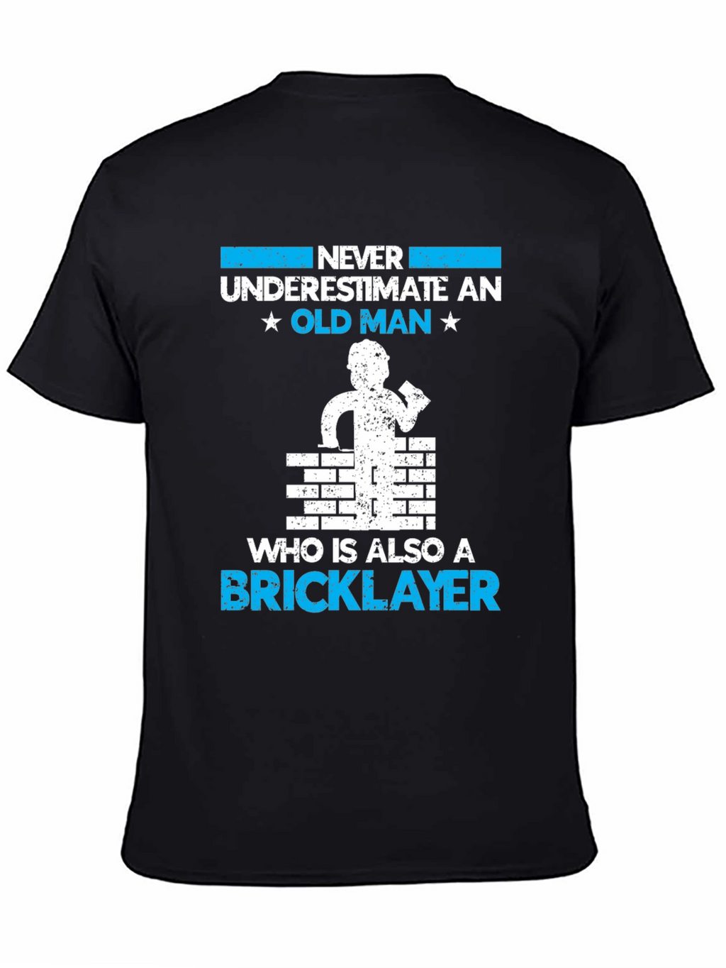 Old Man Bricklayer T-Shirt - Construction Worker Gift