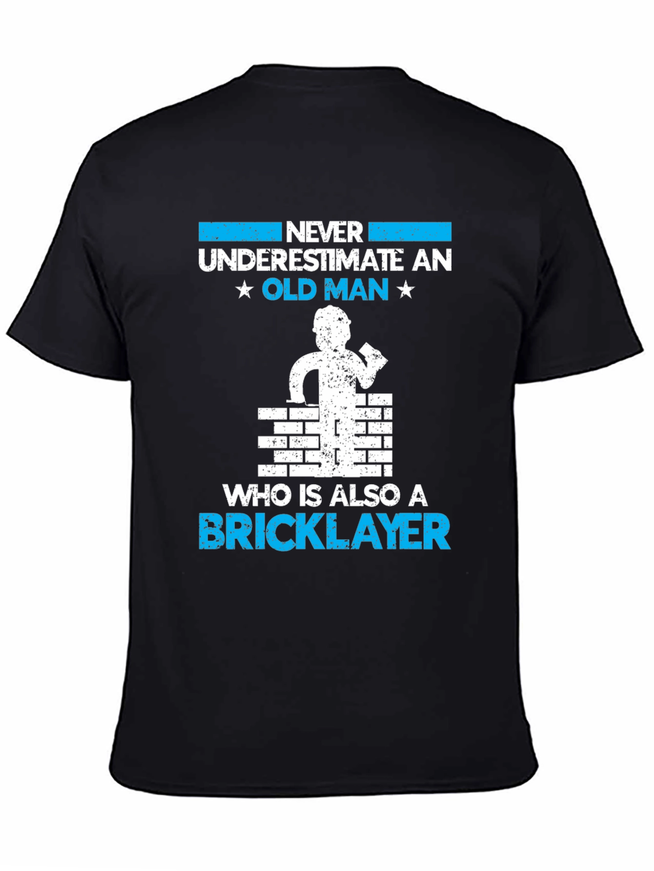 Old Man Bricklayer T-Shirt - Construction Worker Gift
