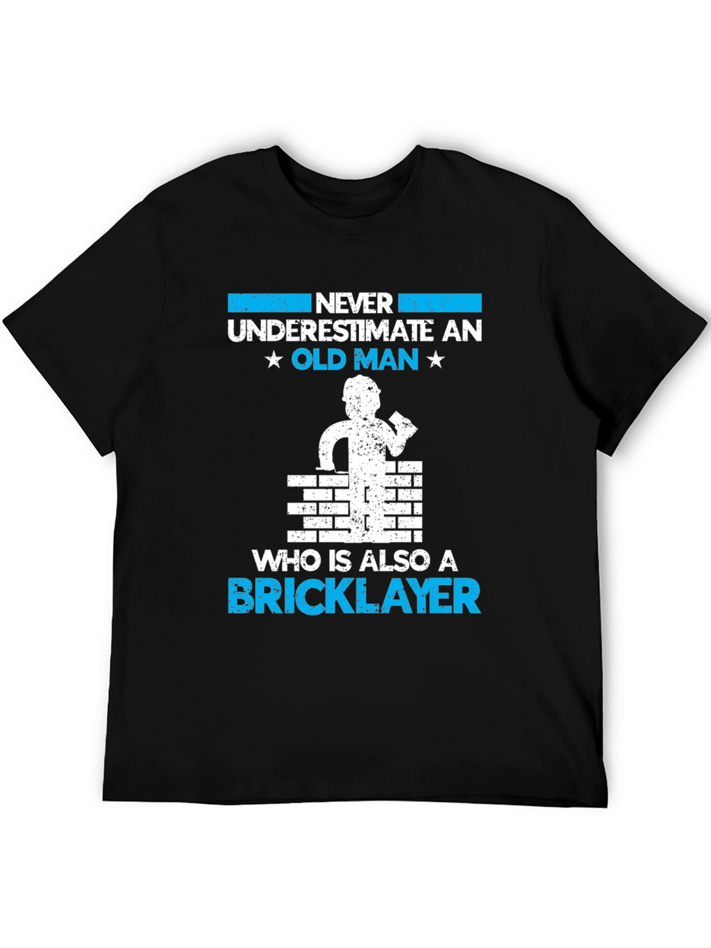 Old Man Bricklayer T-Shirt - Construction Worker Gift