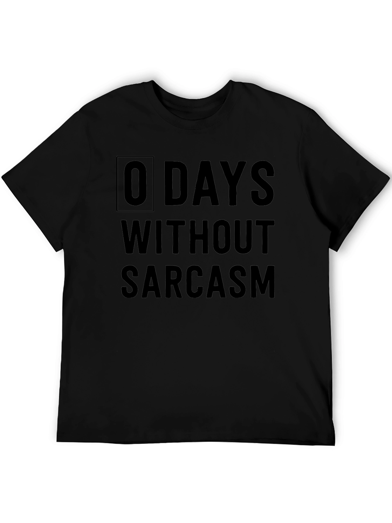 0 Days Without Sarcasm Graphic Tee - Black