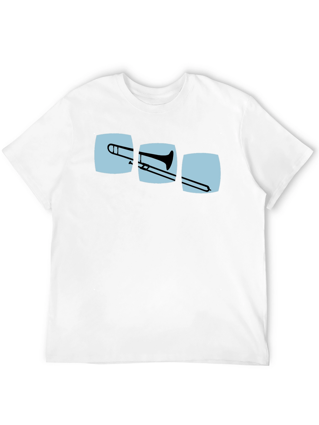 Trombone Graphic Print Black T-Shirt