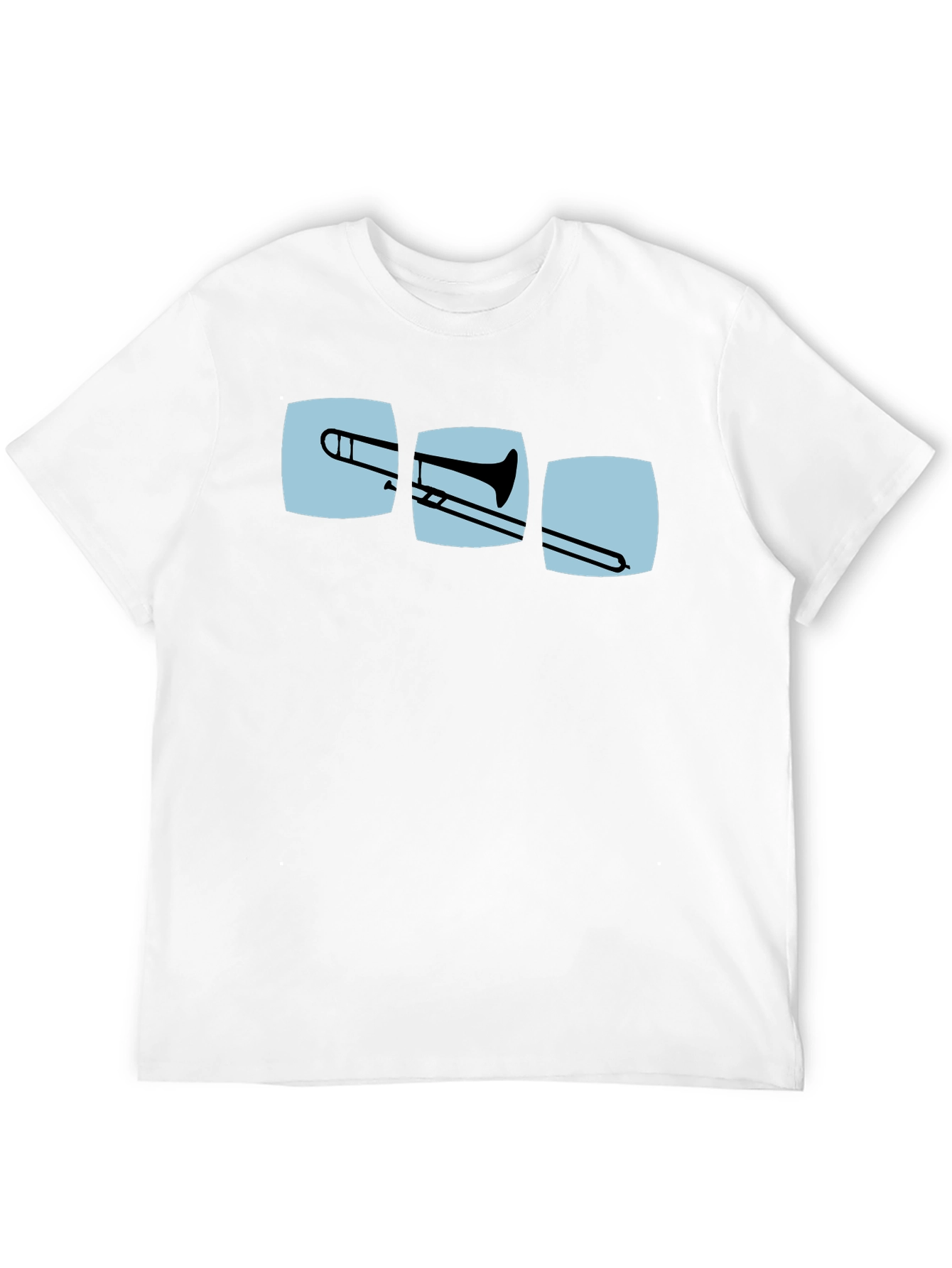 Trombone Graphic Print Black T-Shirt