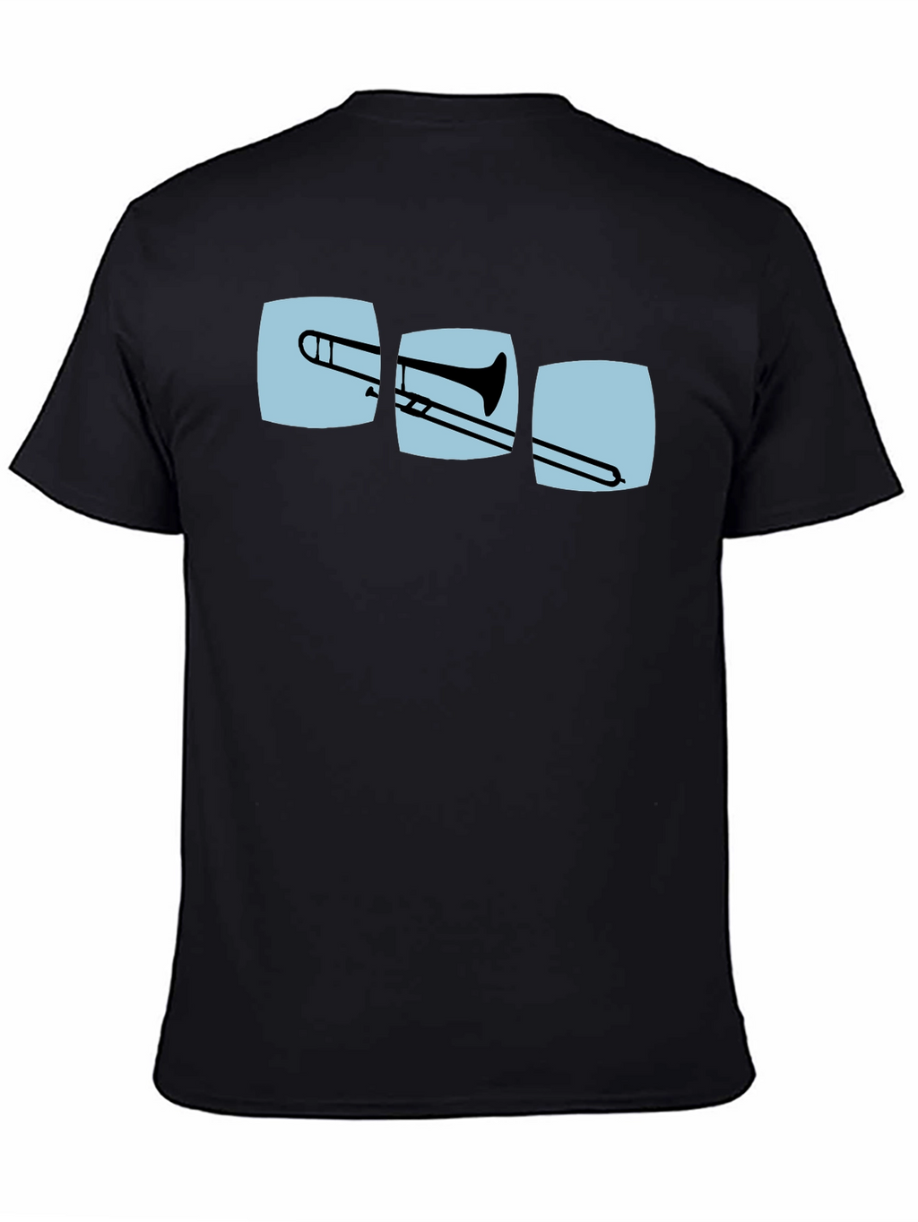 Trombone Graphic Print Black T-Shirt