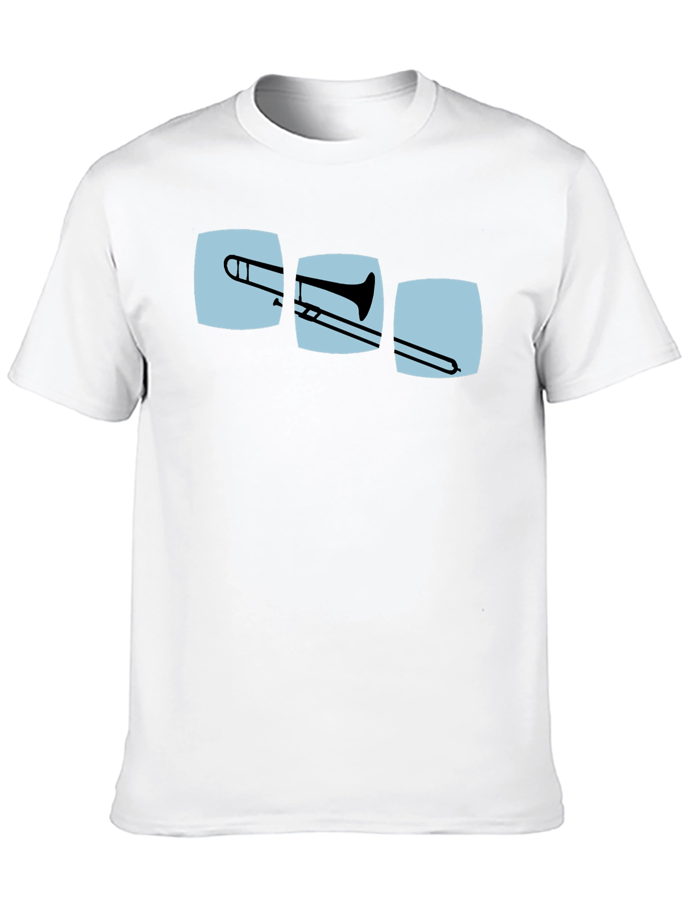 Trombone Graphic Print Black T-Shirt