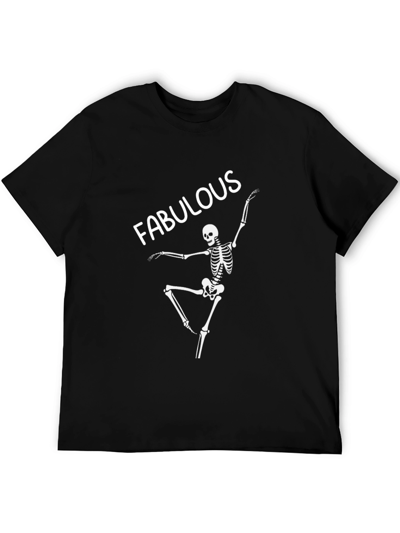 Fabulous Skeleton Graphic Tee - Black