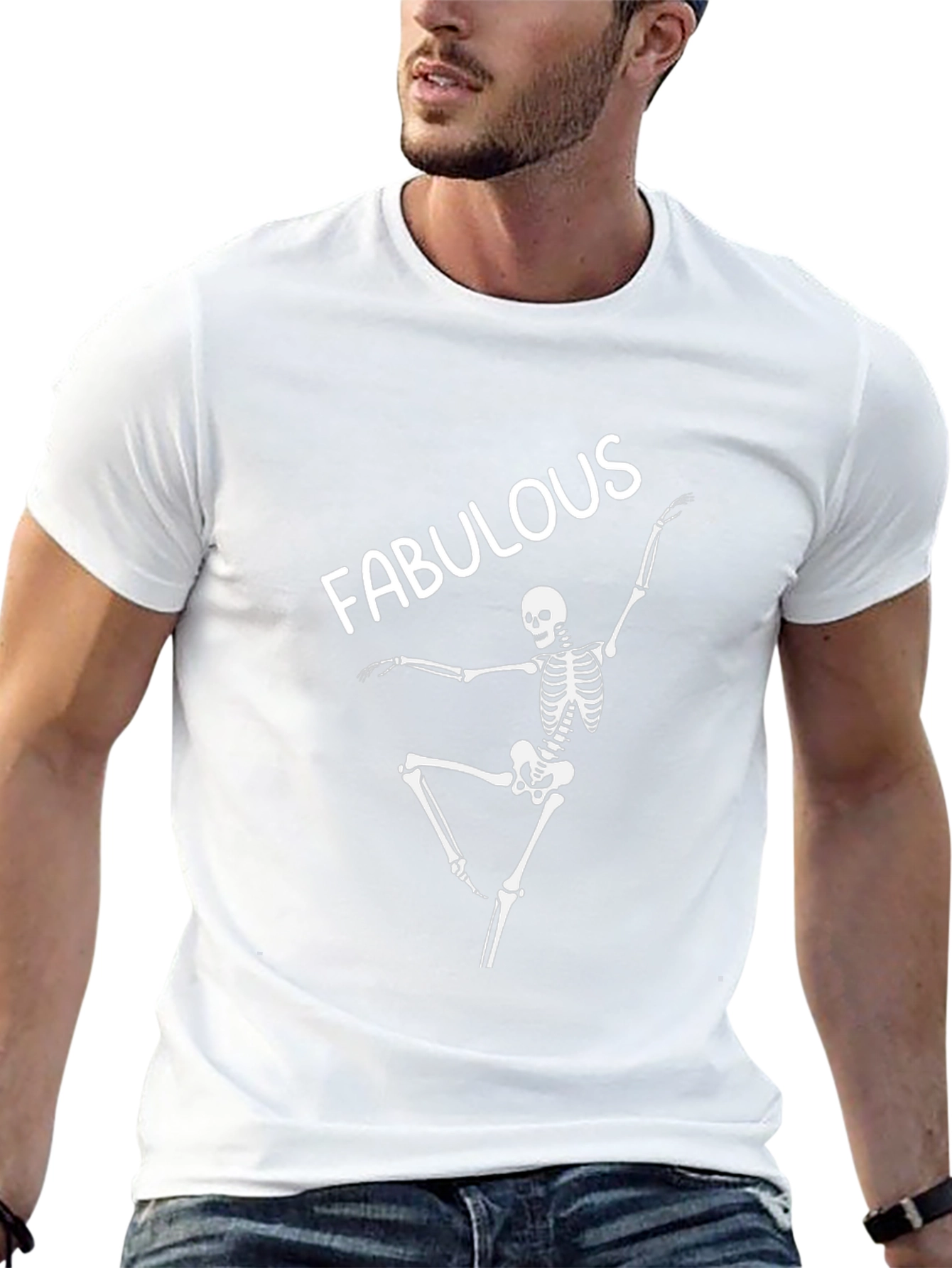 Fabulous Skeleton Graphic Tee - Black