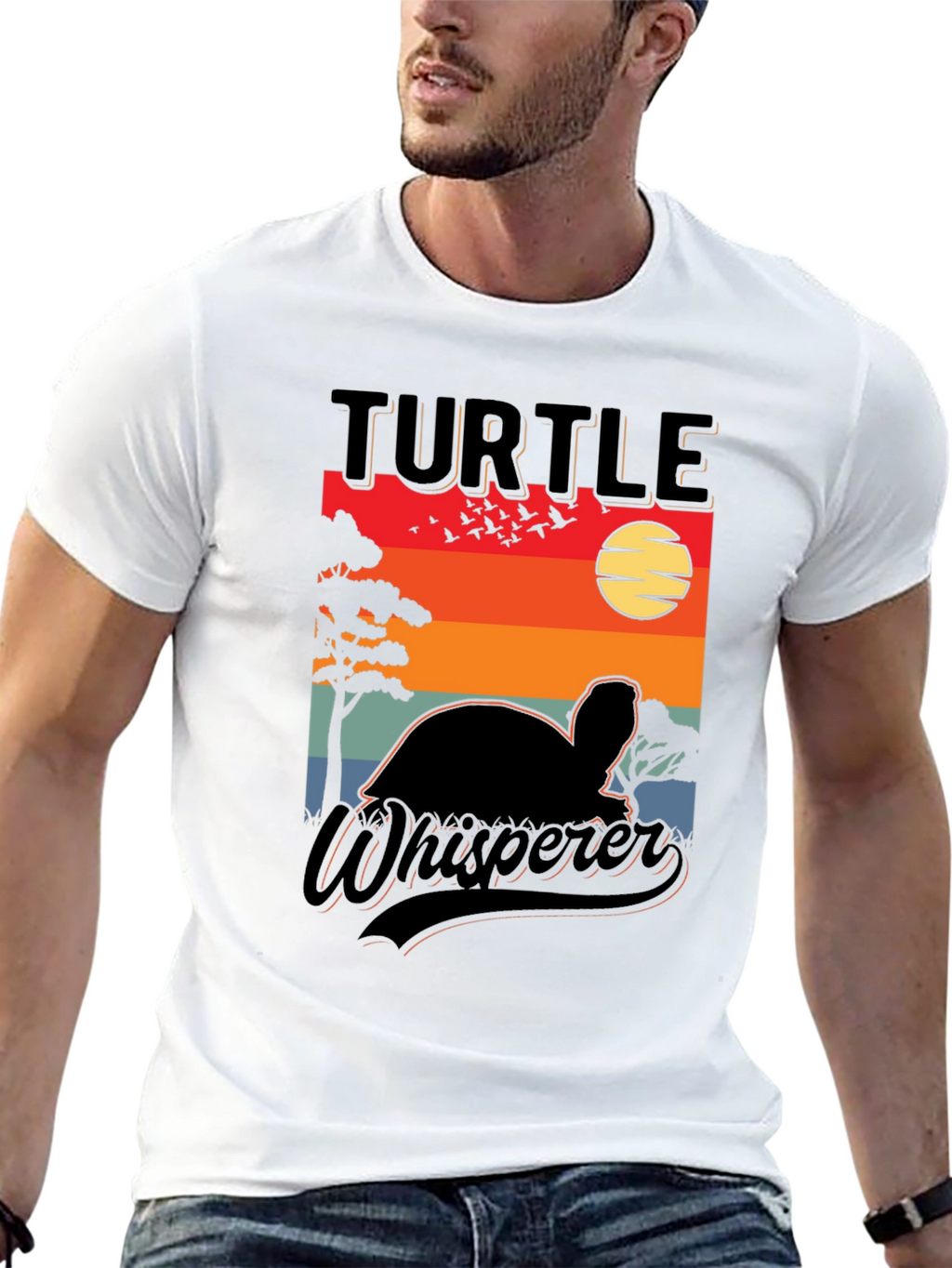 Turtle Whisperer Graphic Tee - Sunset Design