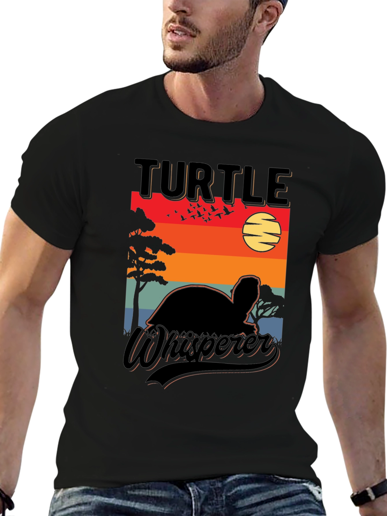 Turtle Whisperer Graphic Tee - Sunset Design