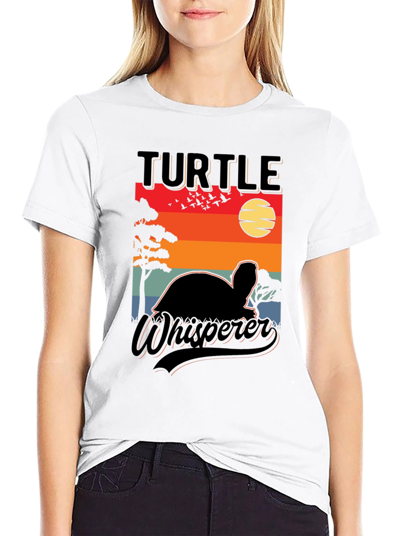 Turtle Whisperer Graphic Tee - Sunset Design