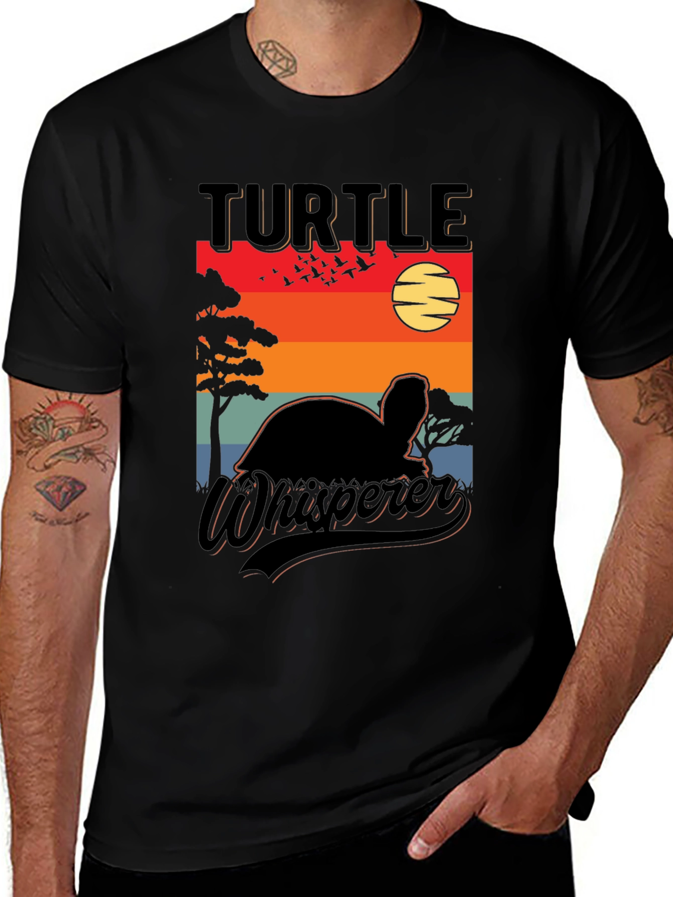 Turtle Whisperer Graphic Tee - Sunset Design