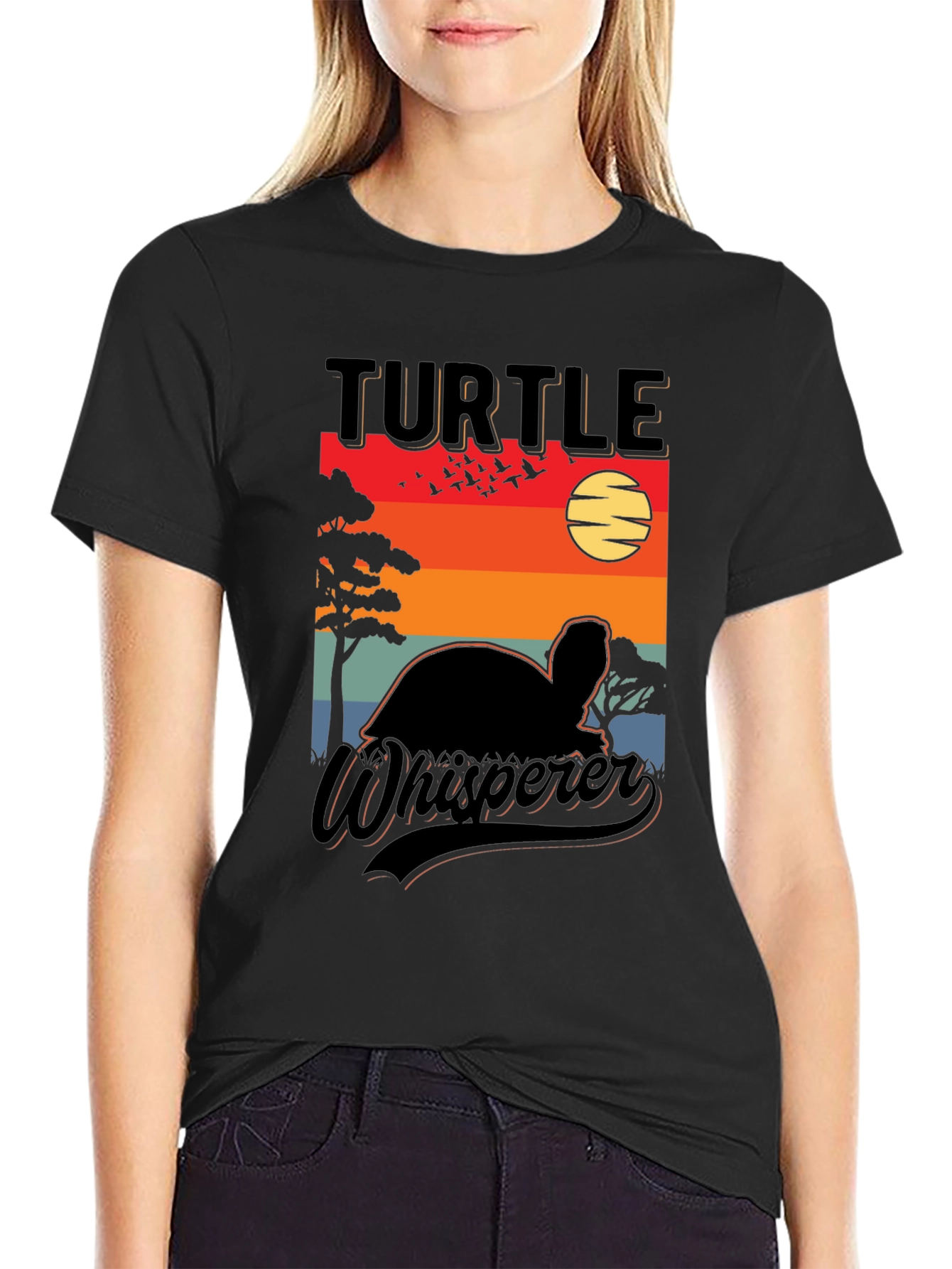 Turtle Whisperer Graphic Tee - Sunset Design