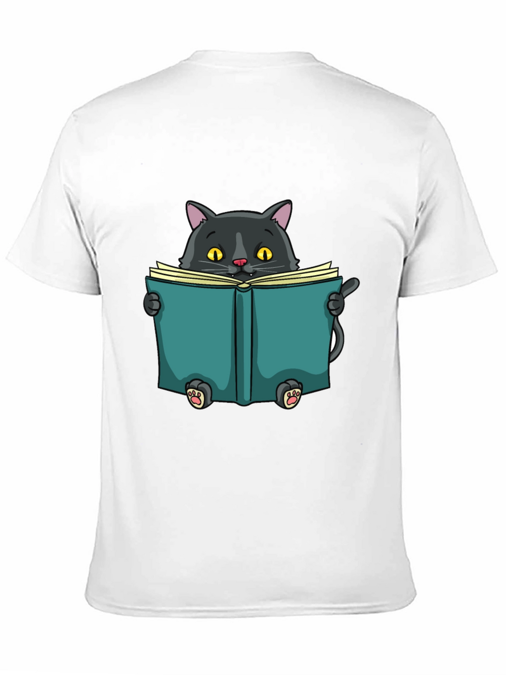 Reading Cat Graphic T-Shirt