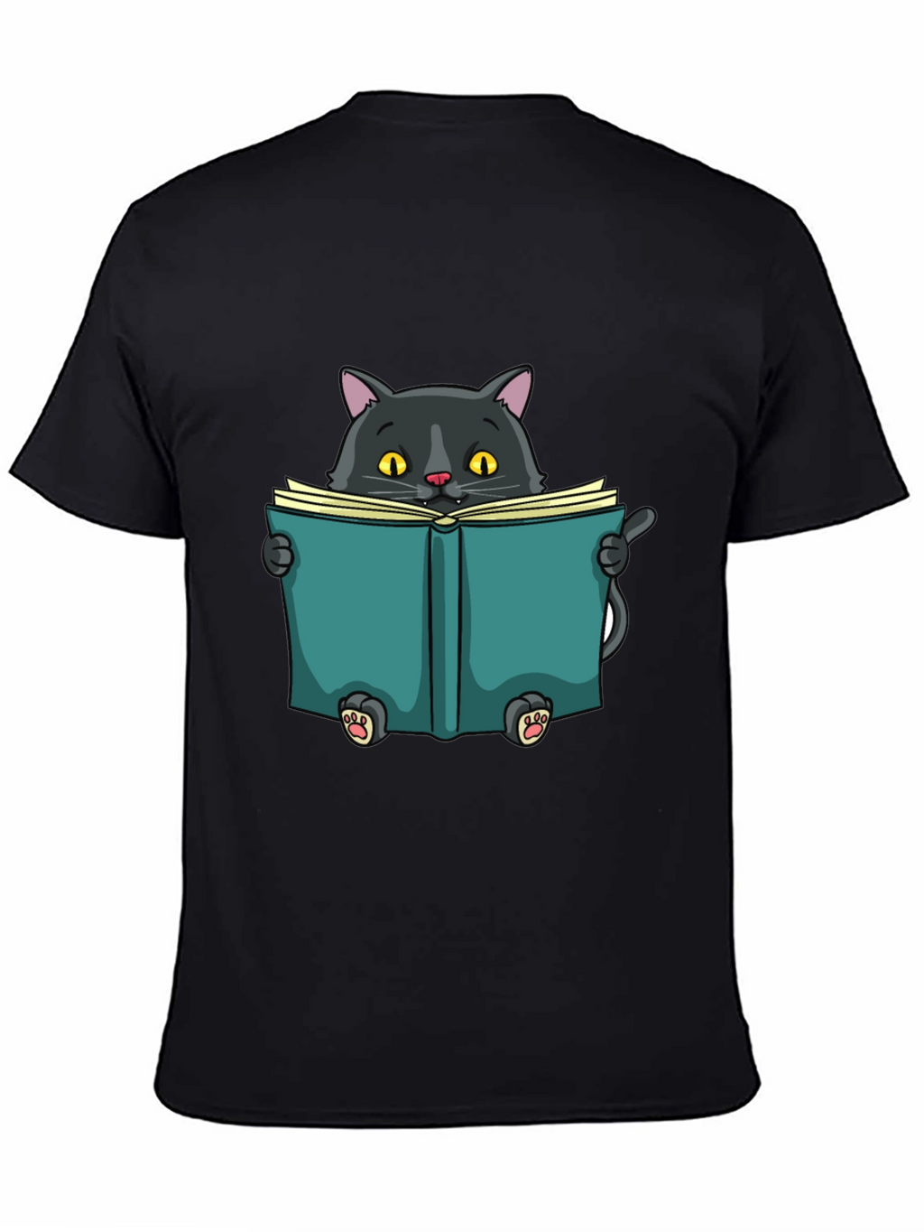 Reading Cat Graphic T-Shirt