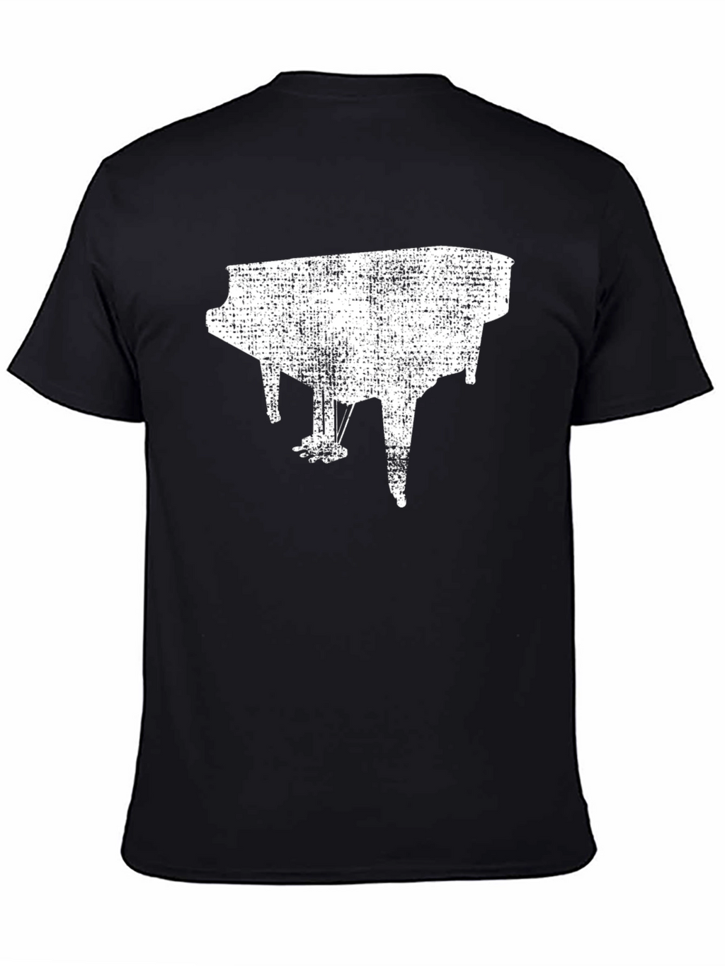 Piano Graphic Black T-Shirt - Music Lover Tee