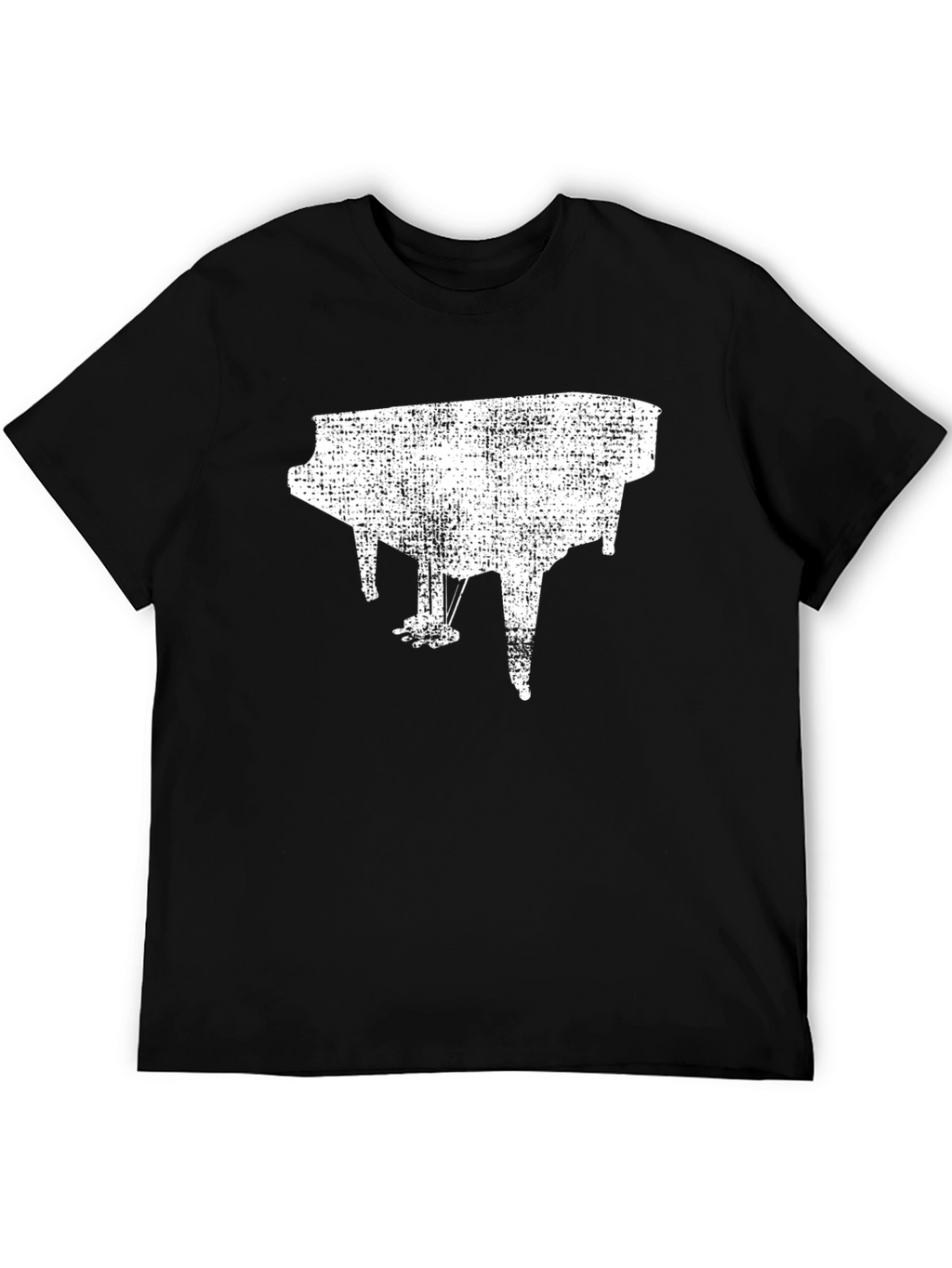 Piano Graphic Black T-Shirt - Music Lover Tee