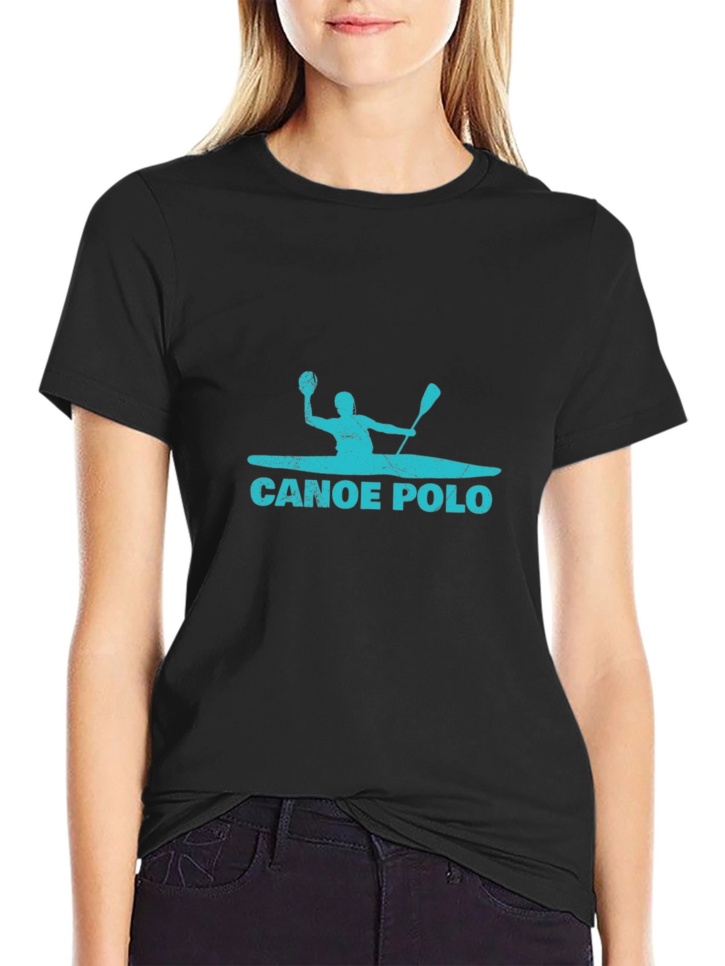 Canoe Polo Black T-Shirt