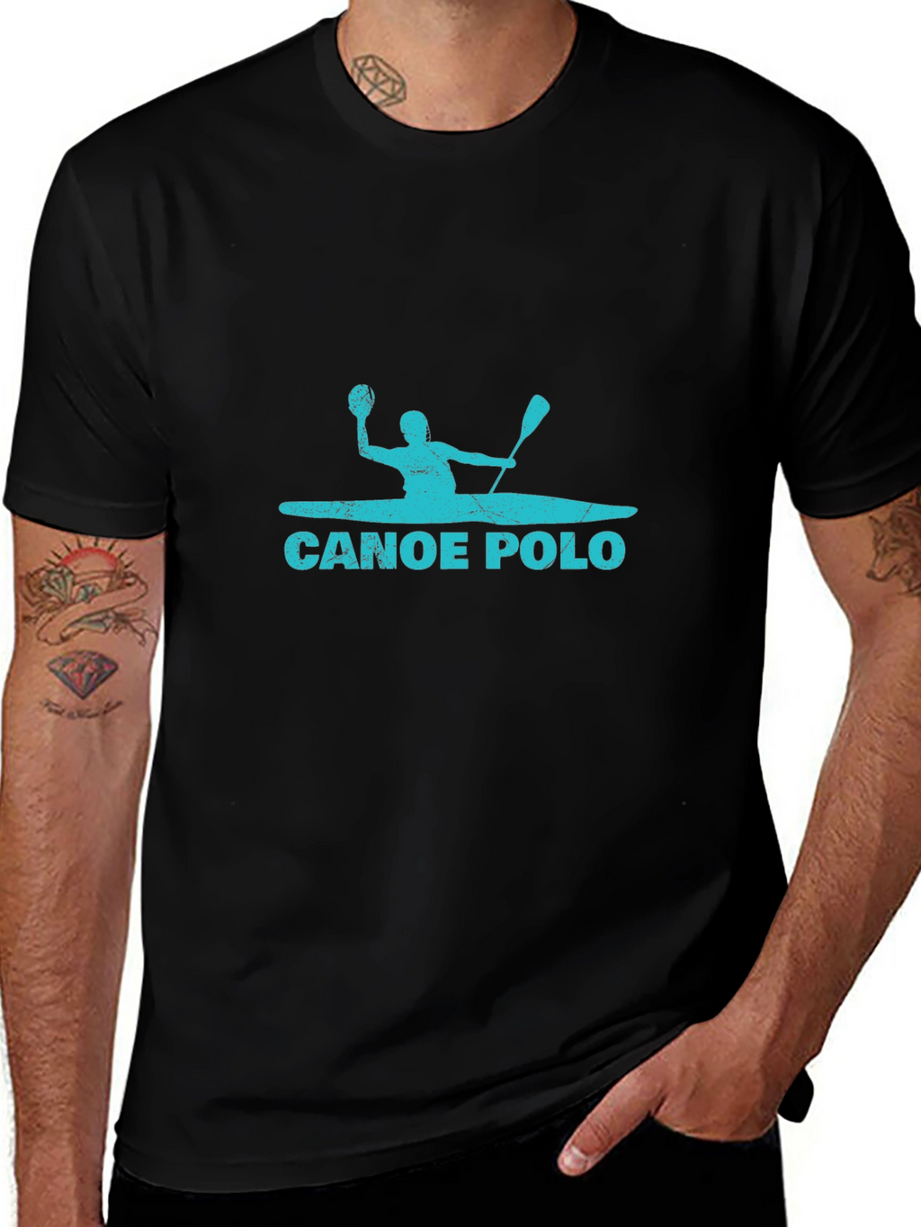 Canoe Polo Black T-Shirt