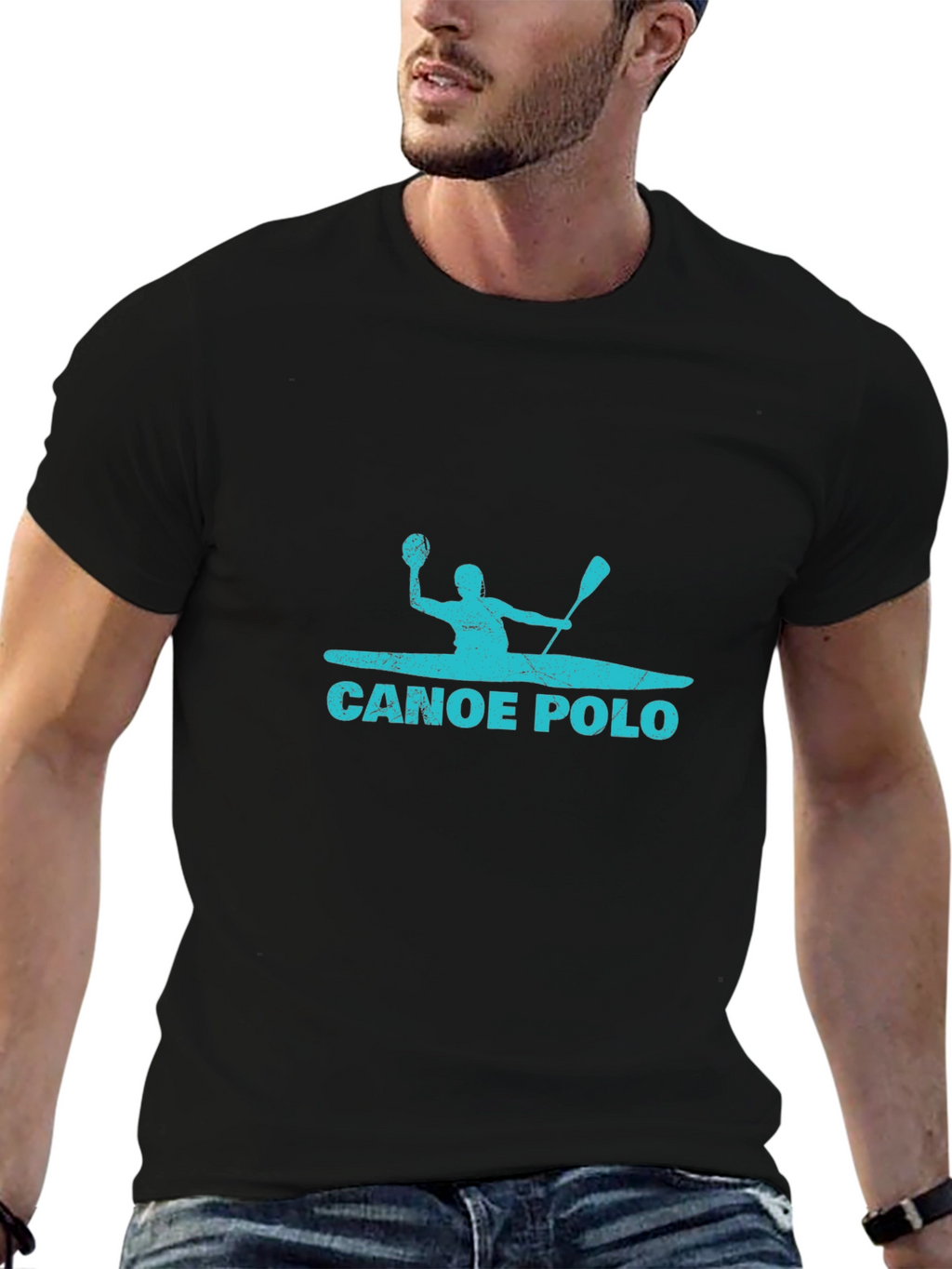 Canoe Polo Black T-Shirt