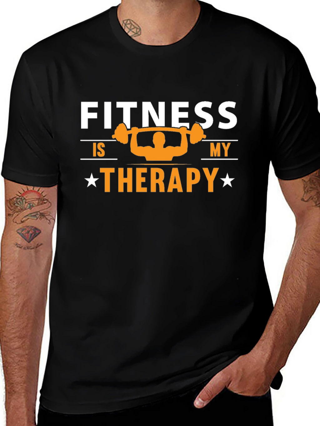 Fitness Therapy Graphic T-Shirt - Workout Motivation Tee