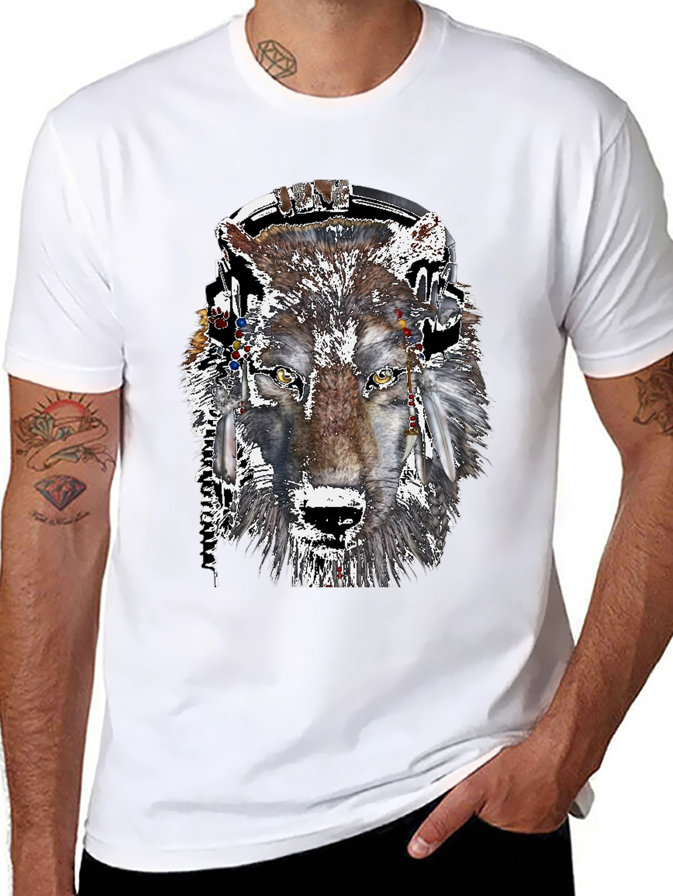 Wolf Headphone Graphic Tee