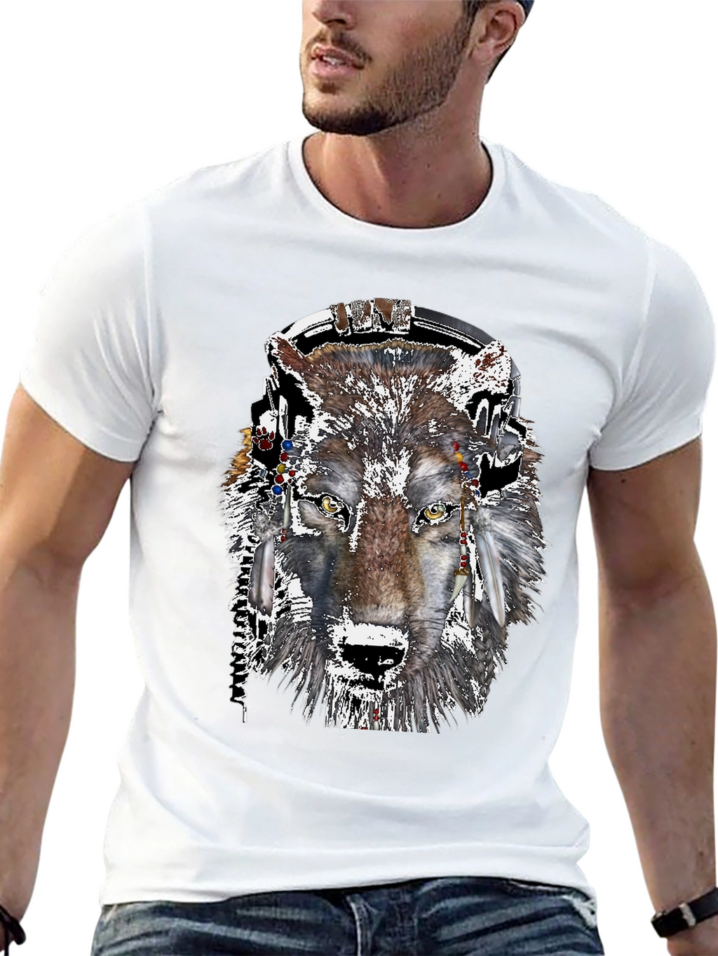 Wolf Headphone Graphic Tee