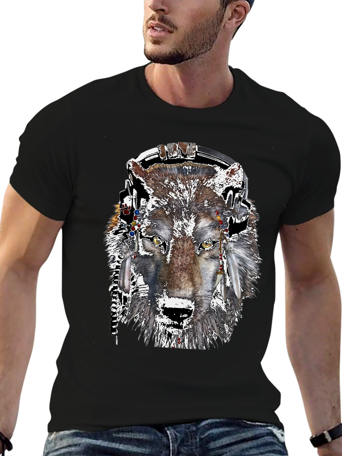 Wolf Headphone Graphic Tee