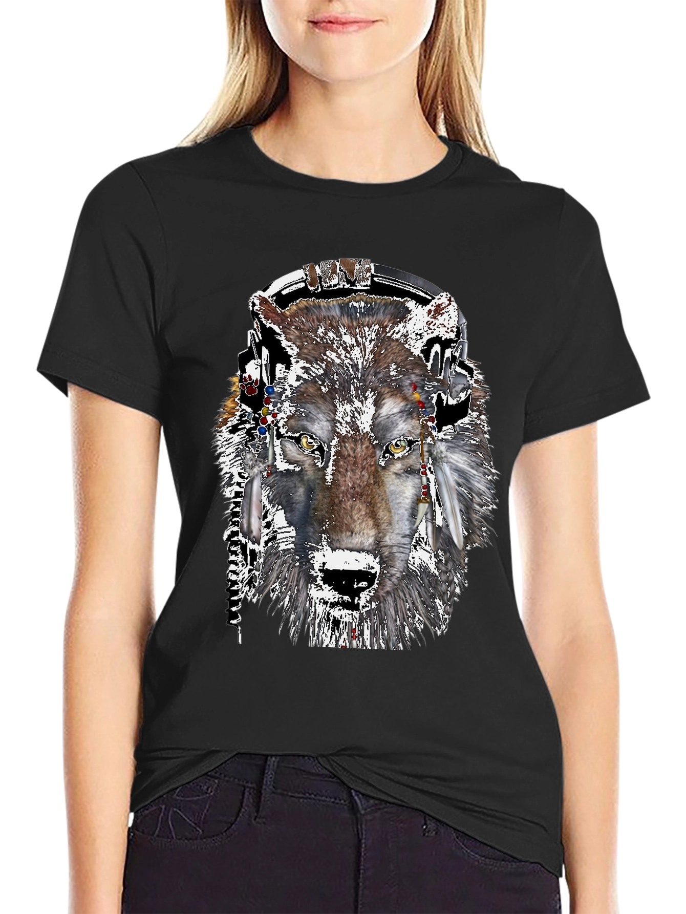 Wolf Headphone Graphic Tee