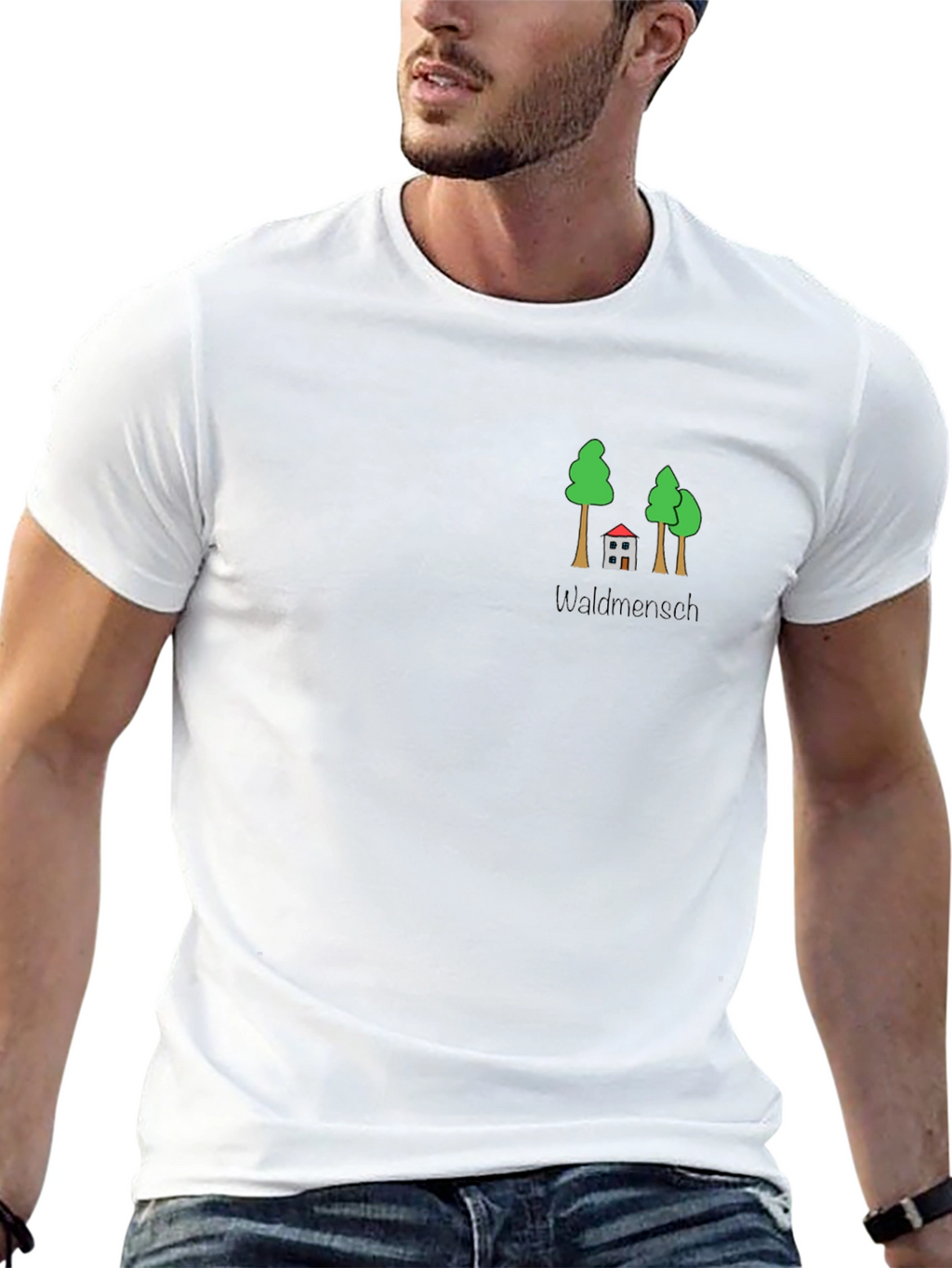Waldmensch Graphic Black Tee