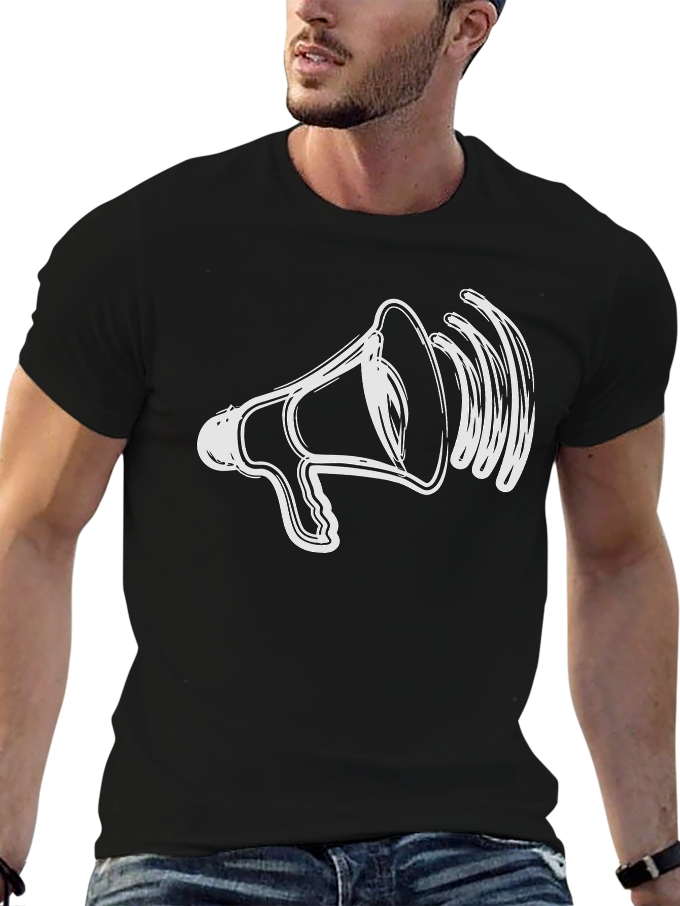 Megaphone Graphic Tee - Loud & Clear Statement Shirt