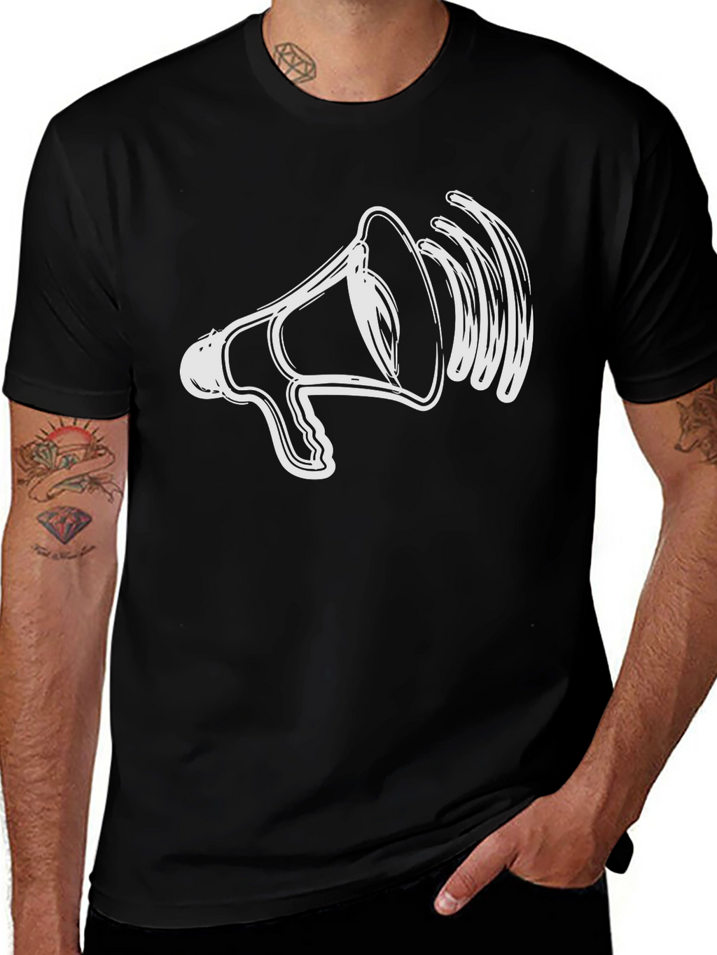 Megaphone Graphic Tee - Loud & Clear Statement Shirt