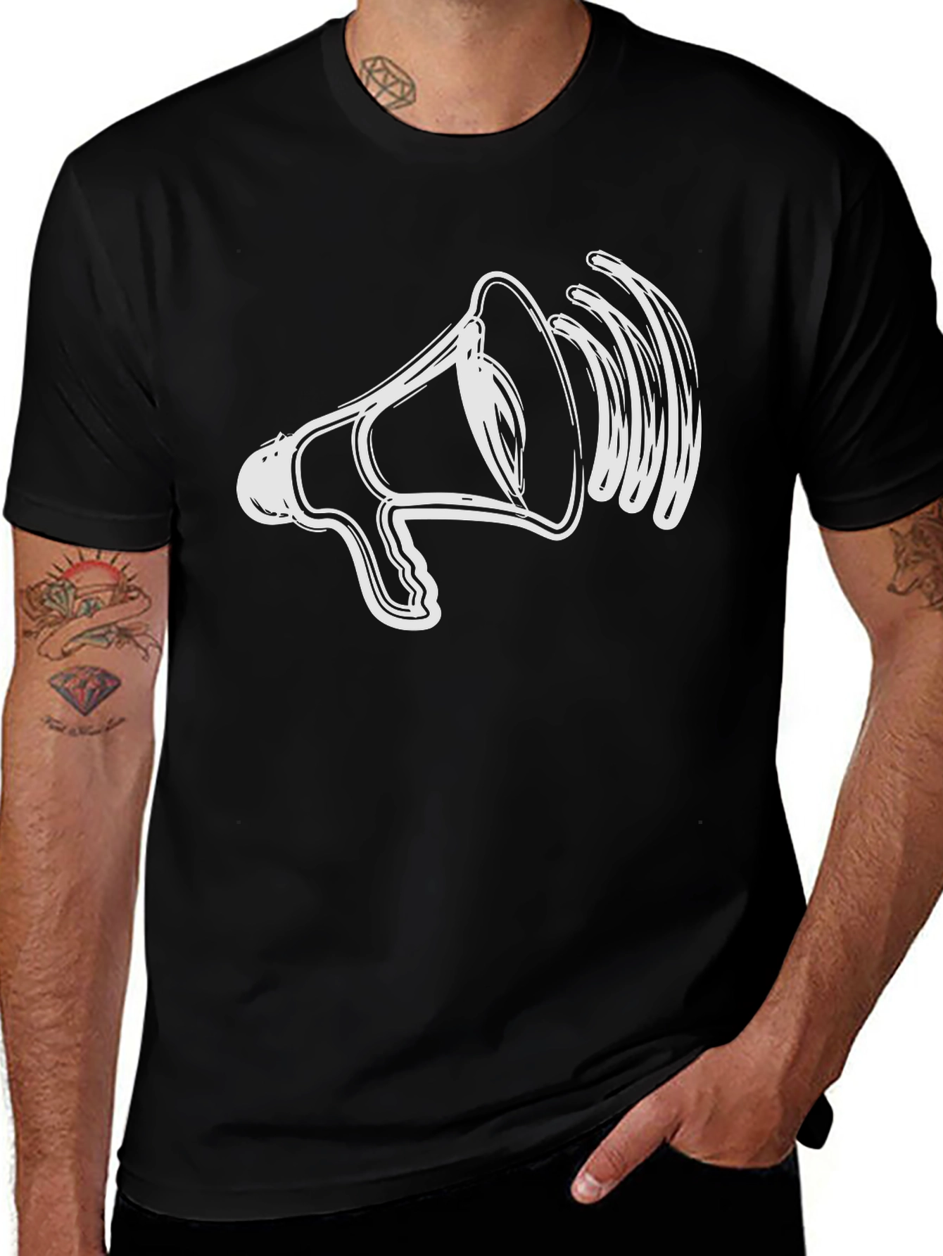 Megaphone Graphic Tee - Loud & Clear Statement Shirt