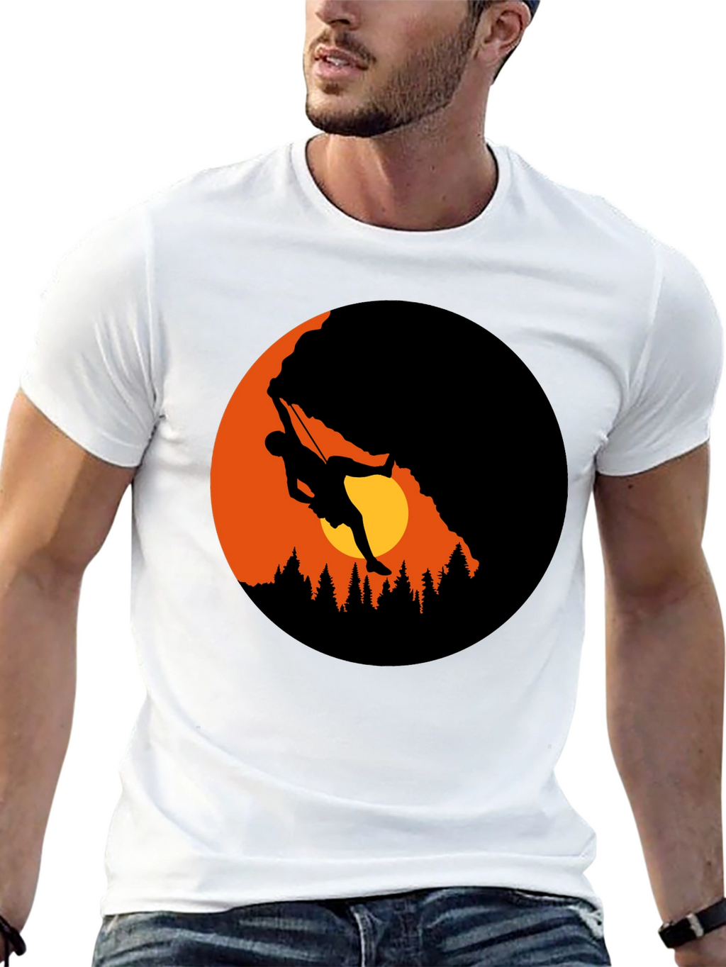 Mountain Climber Graphic Black T-Shirt