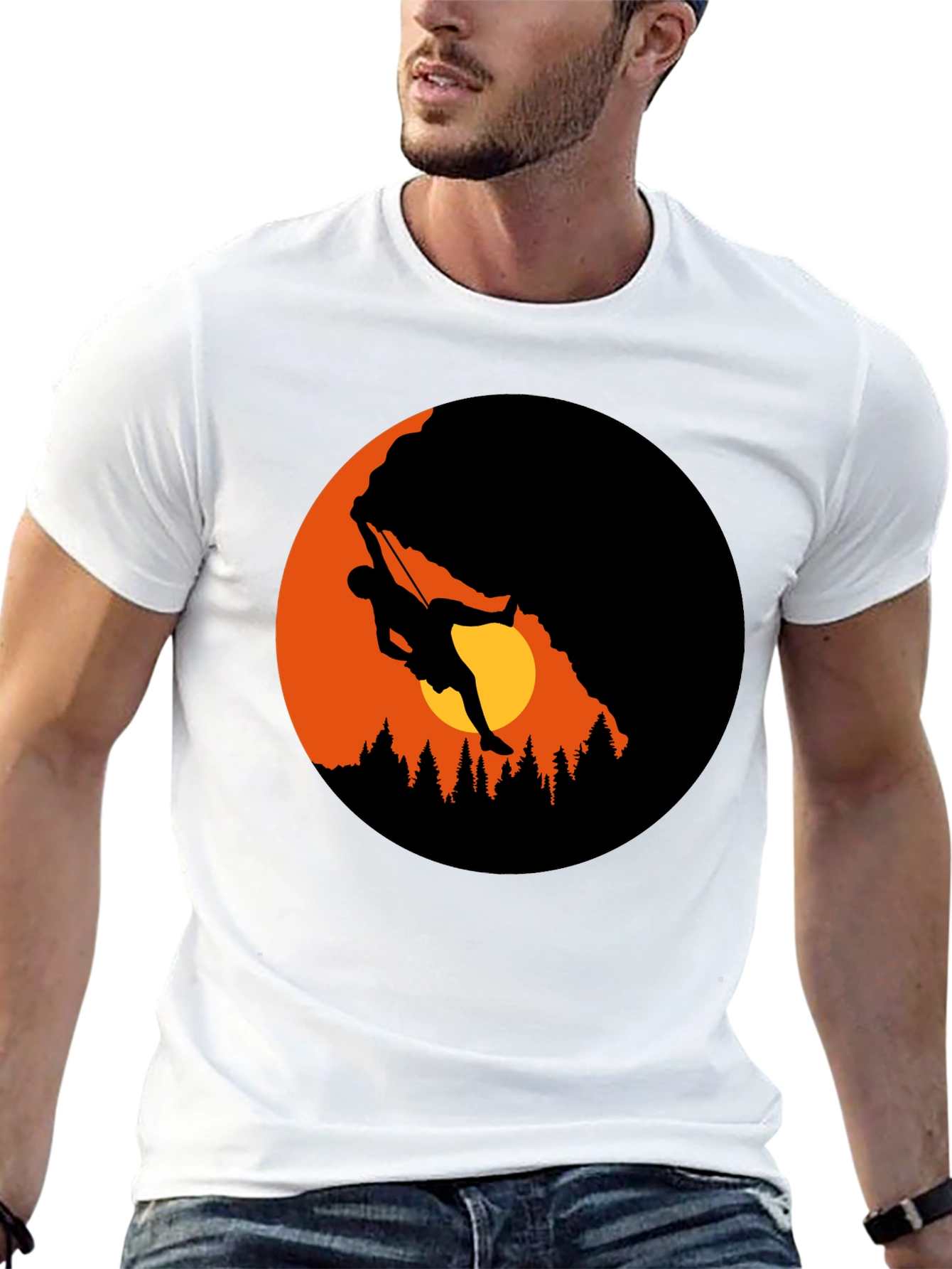 Mountain Climber Graphic Black T-Shirt