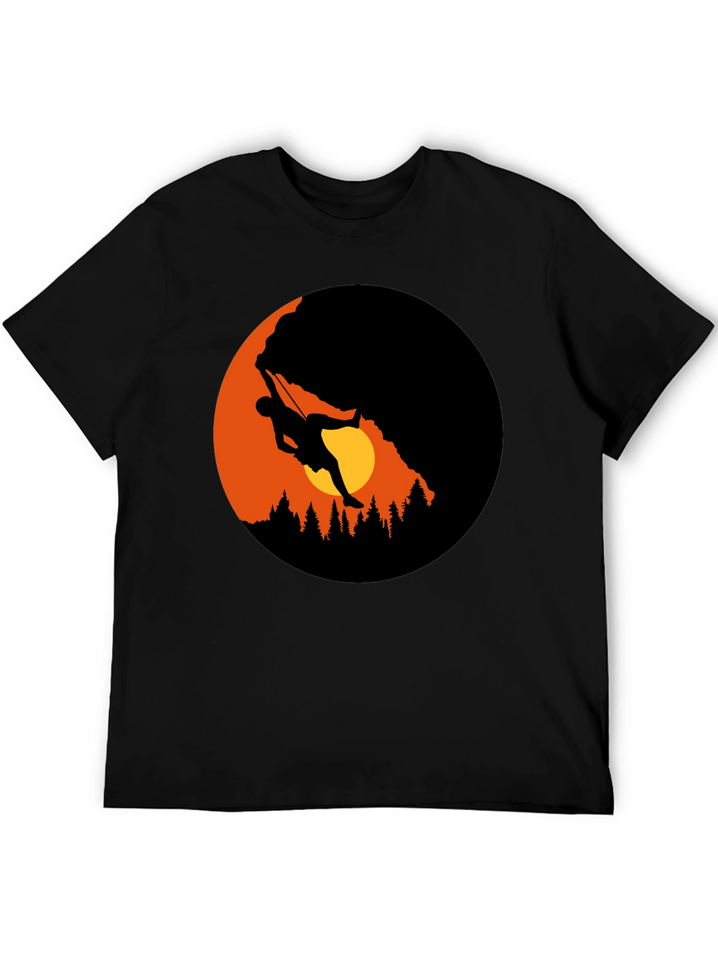 Mountain Climber Graphic Black T-Shirt