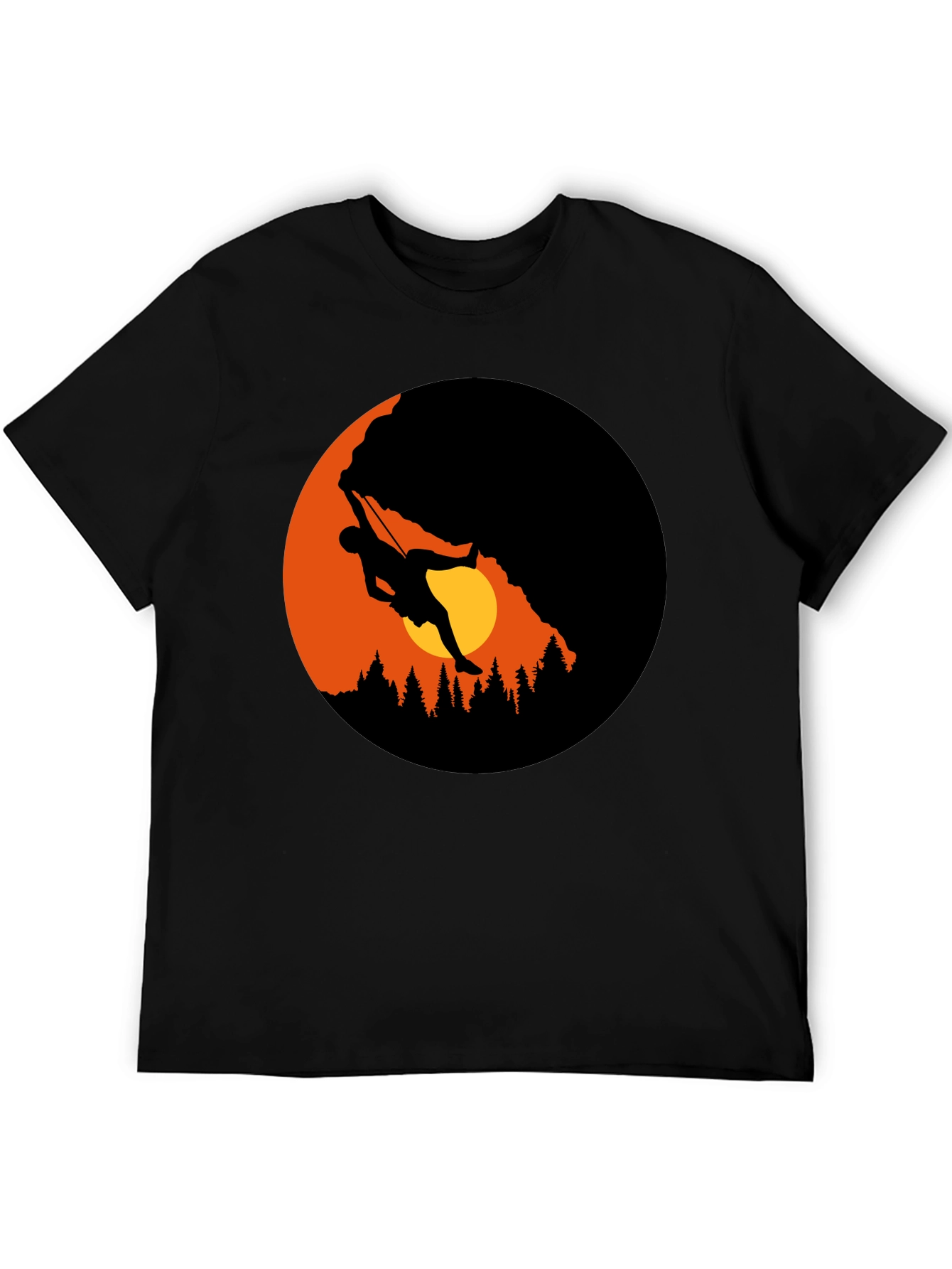 Mountain Climber Graphic Black T-Shirt