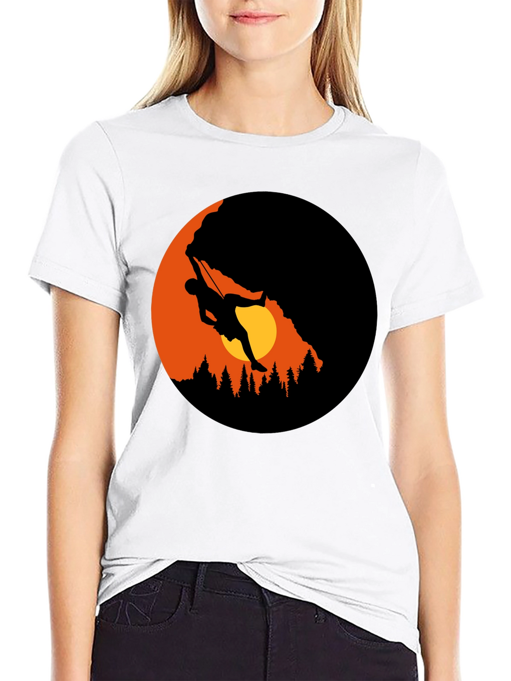 Mountain Climber Graphic Black T-Shirt