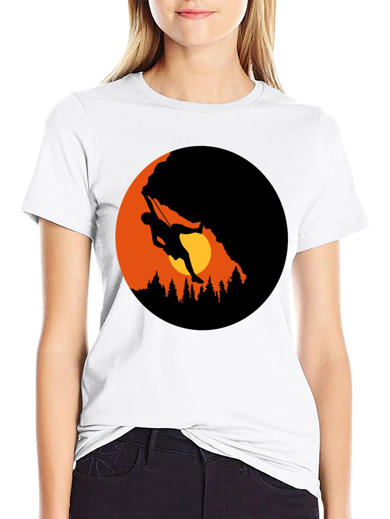 Mountain Climber Graphic Black T-Shirt