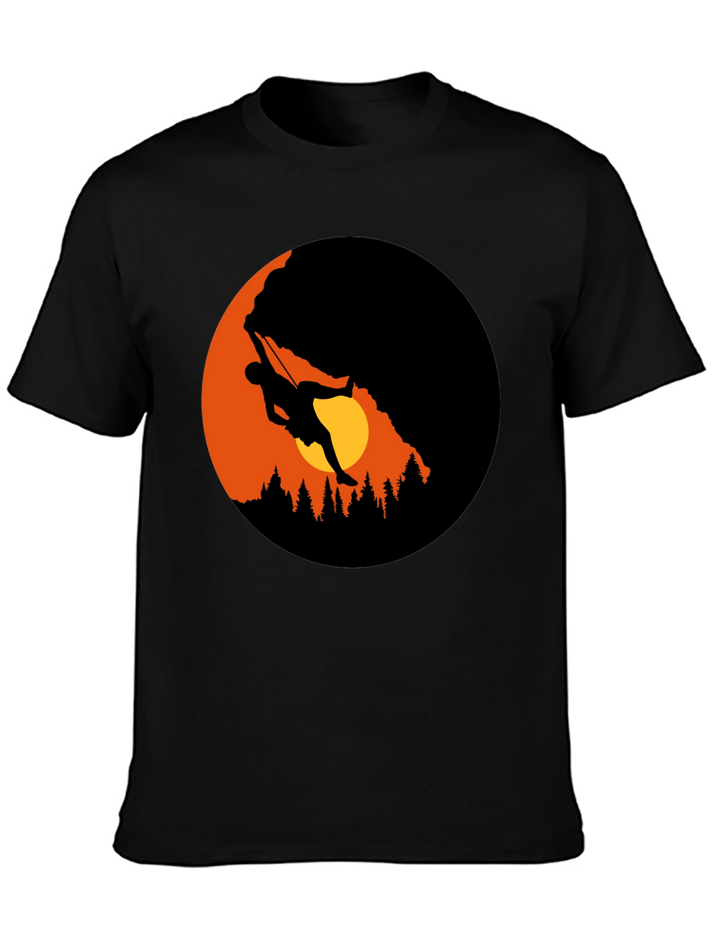 Mountain Climber Graphic Black T-Shirt