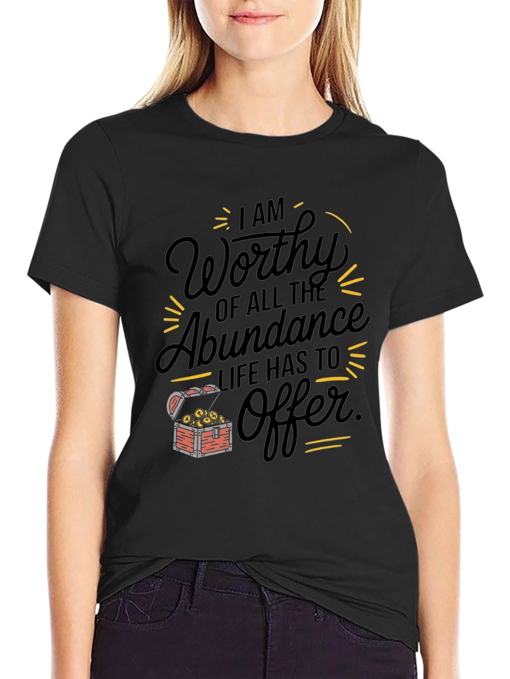 Worthy of Abundance Graphic Tee - Black