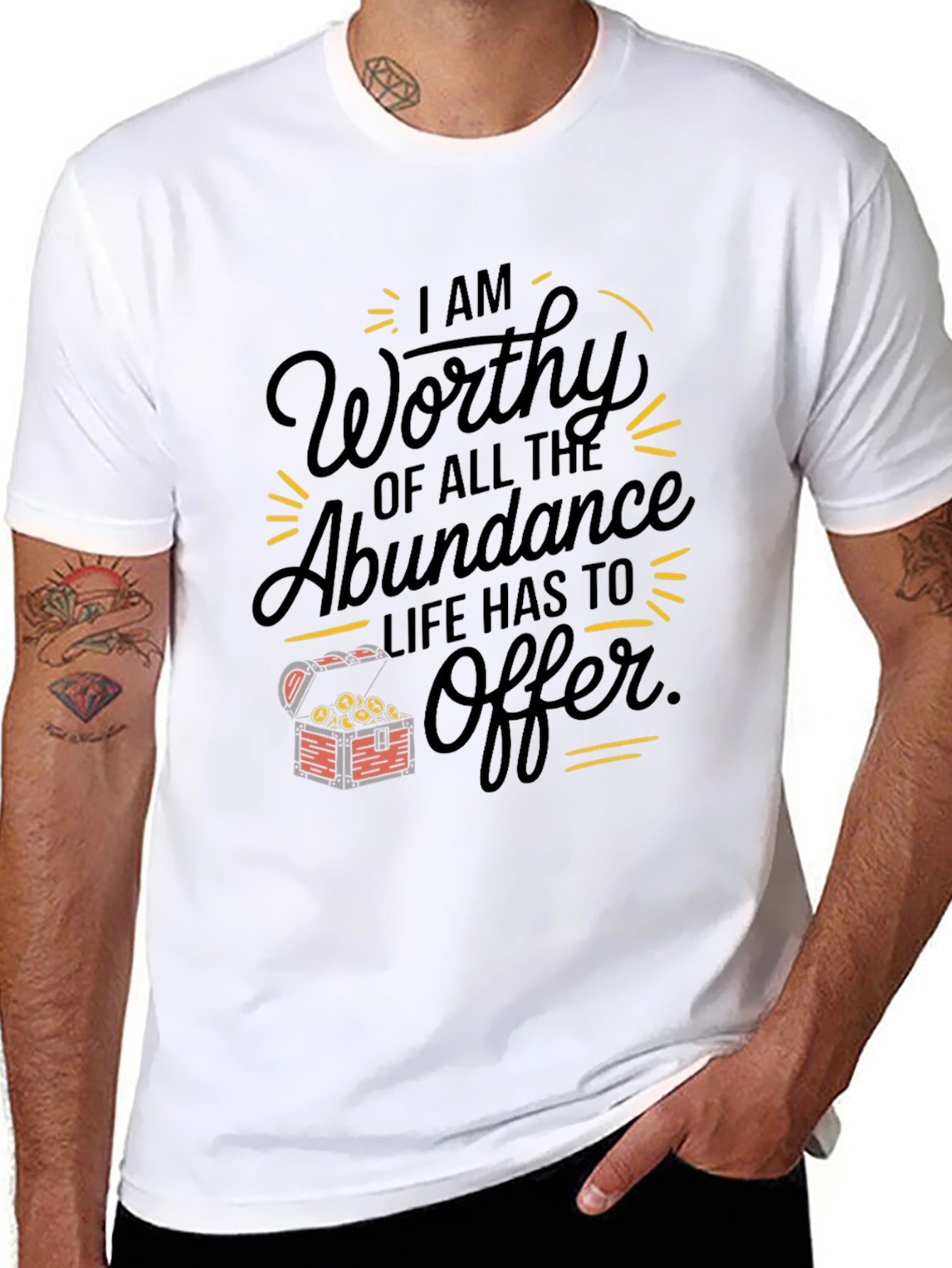 Worthy of Abundance Graphic Tee - Black